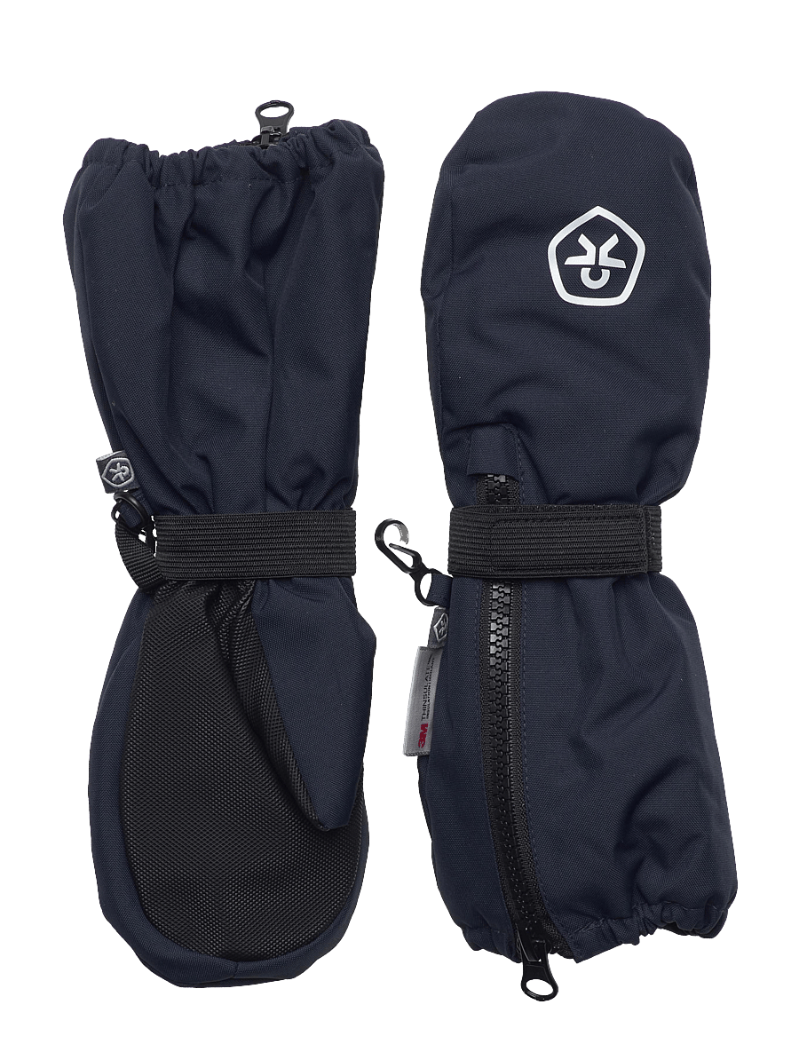 Color Kids - Mittens Long W. Zipper - handsker - total eclipse - 0