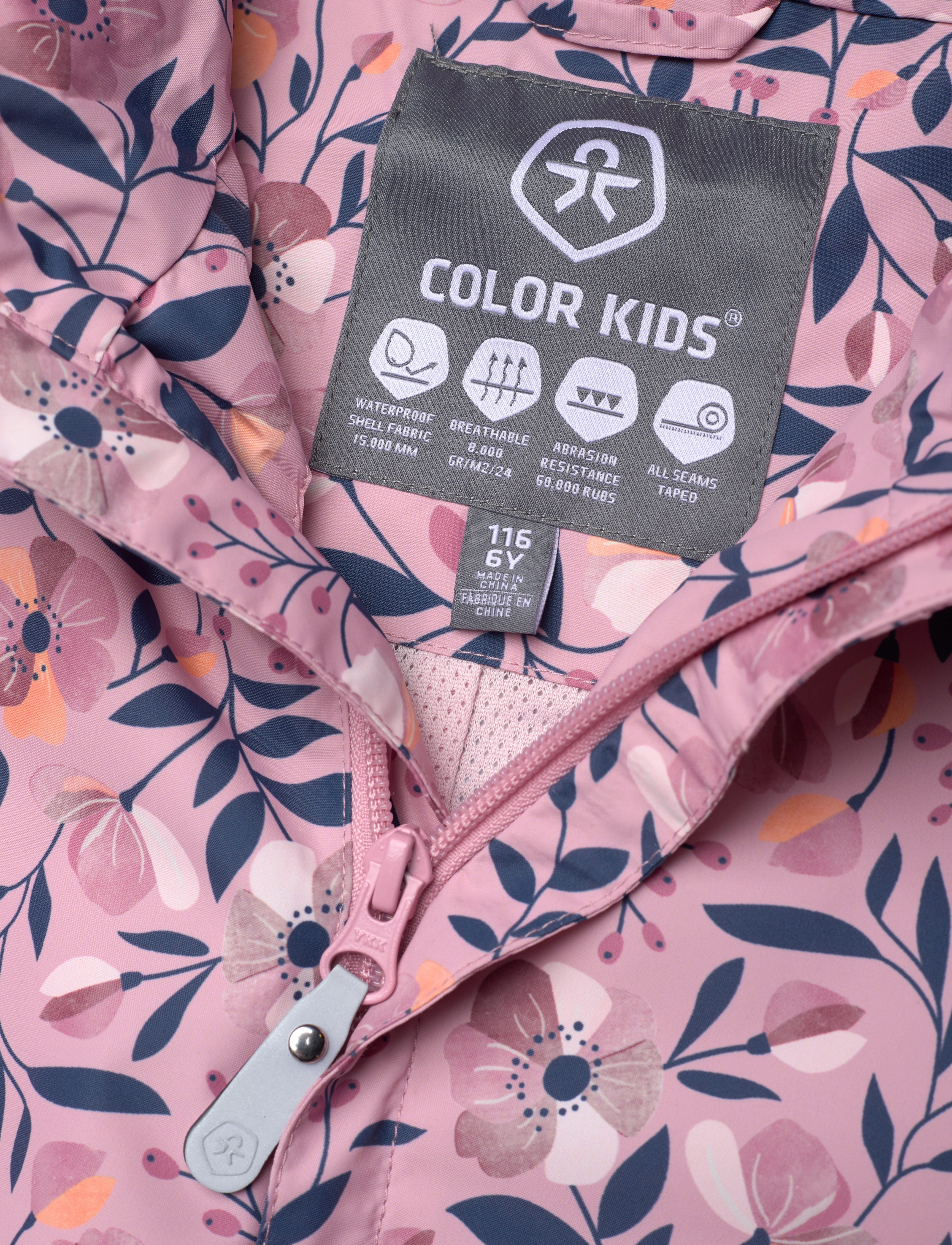 Color Kids - Baby Shell Suit - AOP - bleached mauve - 2