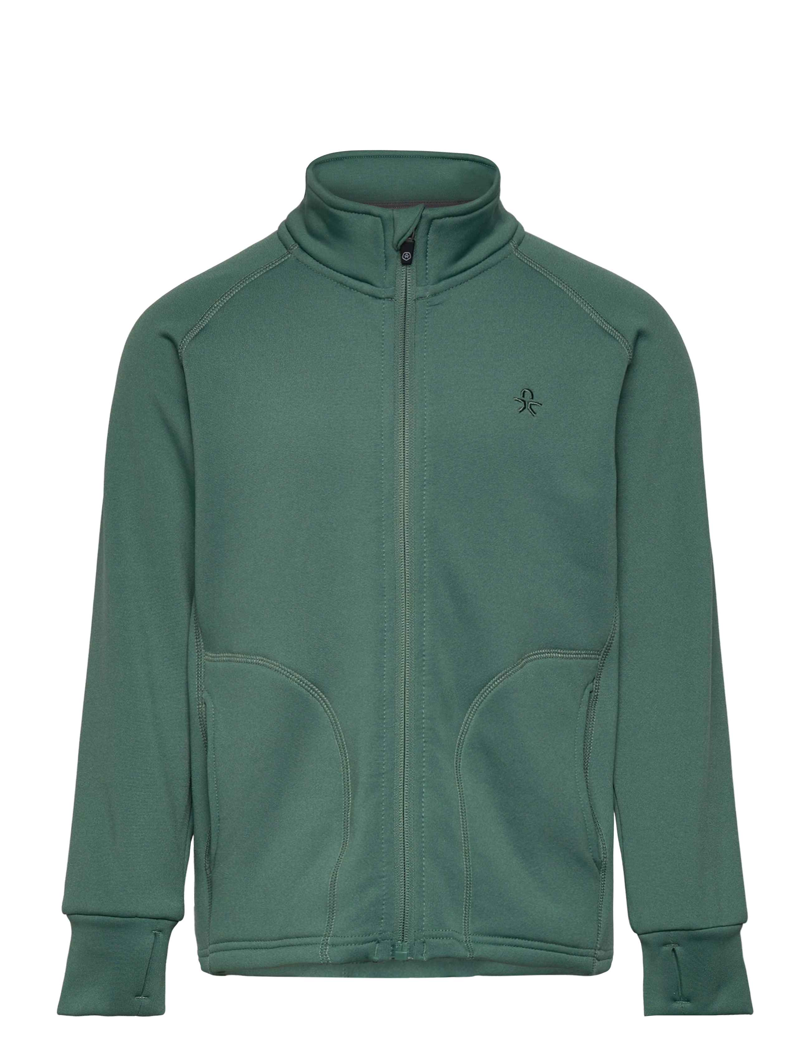 Fleece Jacket, Brushed inside - DARK FOREST