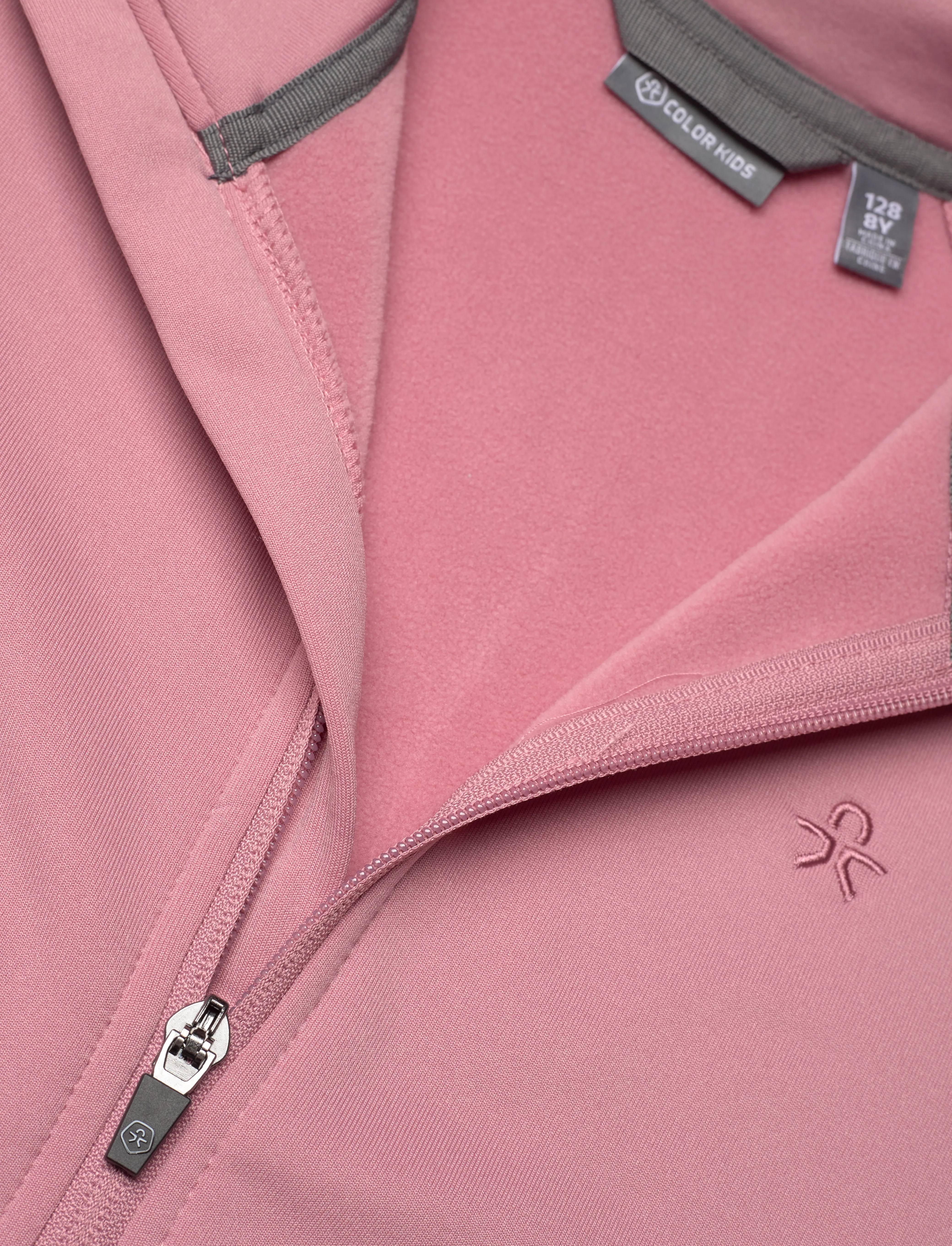 Color Kids - Fleece Jacket, Brushed inside - foxglove - 2