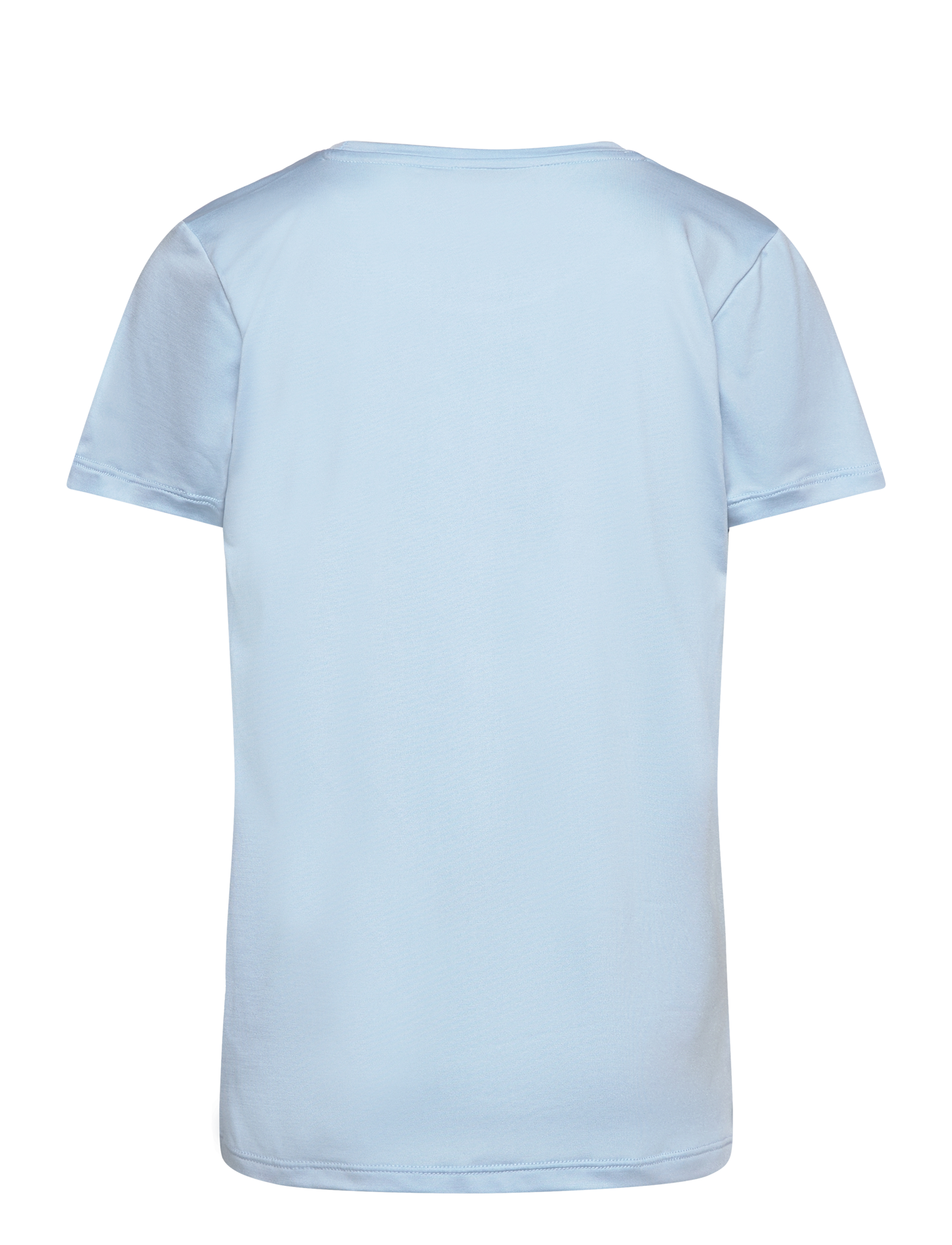 Color Kids - T-shirt W. Print -S/S, Girl - clear sky - 1