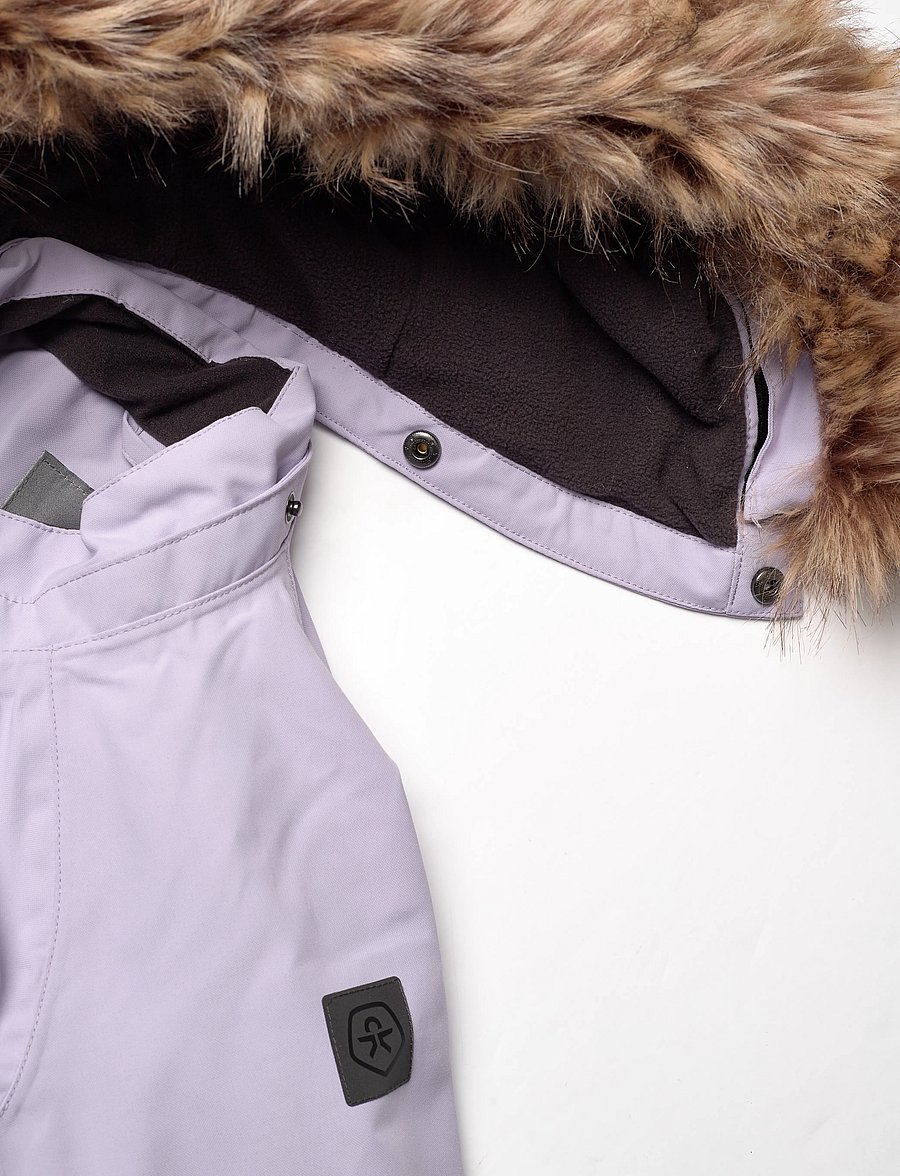 Color Kids - Coverall W. Fake Fur - shop efter alder - languid lavender - 3