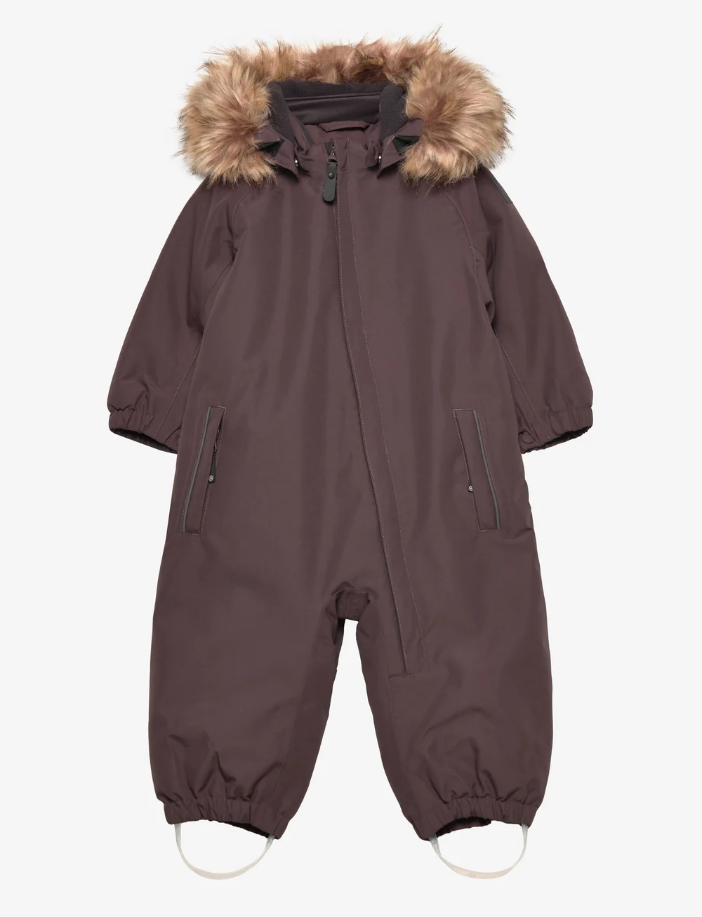 Color Kids - Coverall W. Fake Fur - snowsuit - raisin - 0