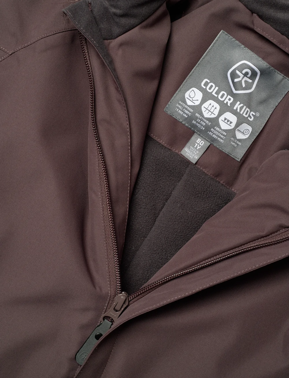 Color Kids - Coverall W. Fake Fur - snowsuit - raisin - 2