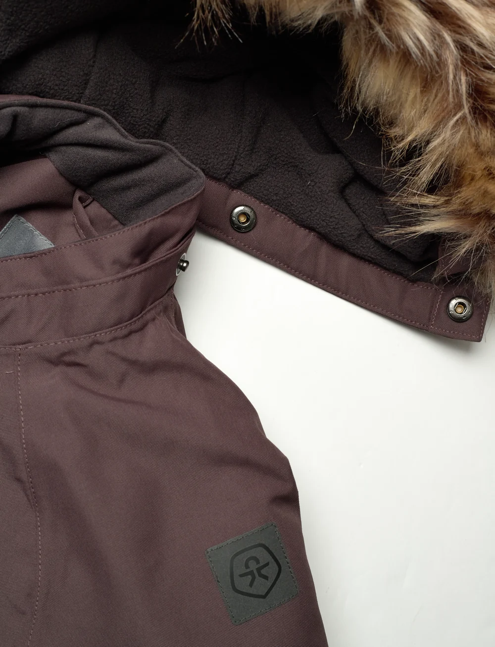 Color Kids - Coverall W. Fake Fur - snowsuit - raisin - 3