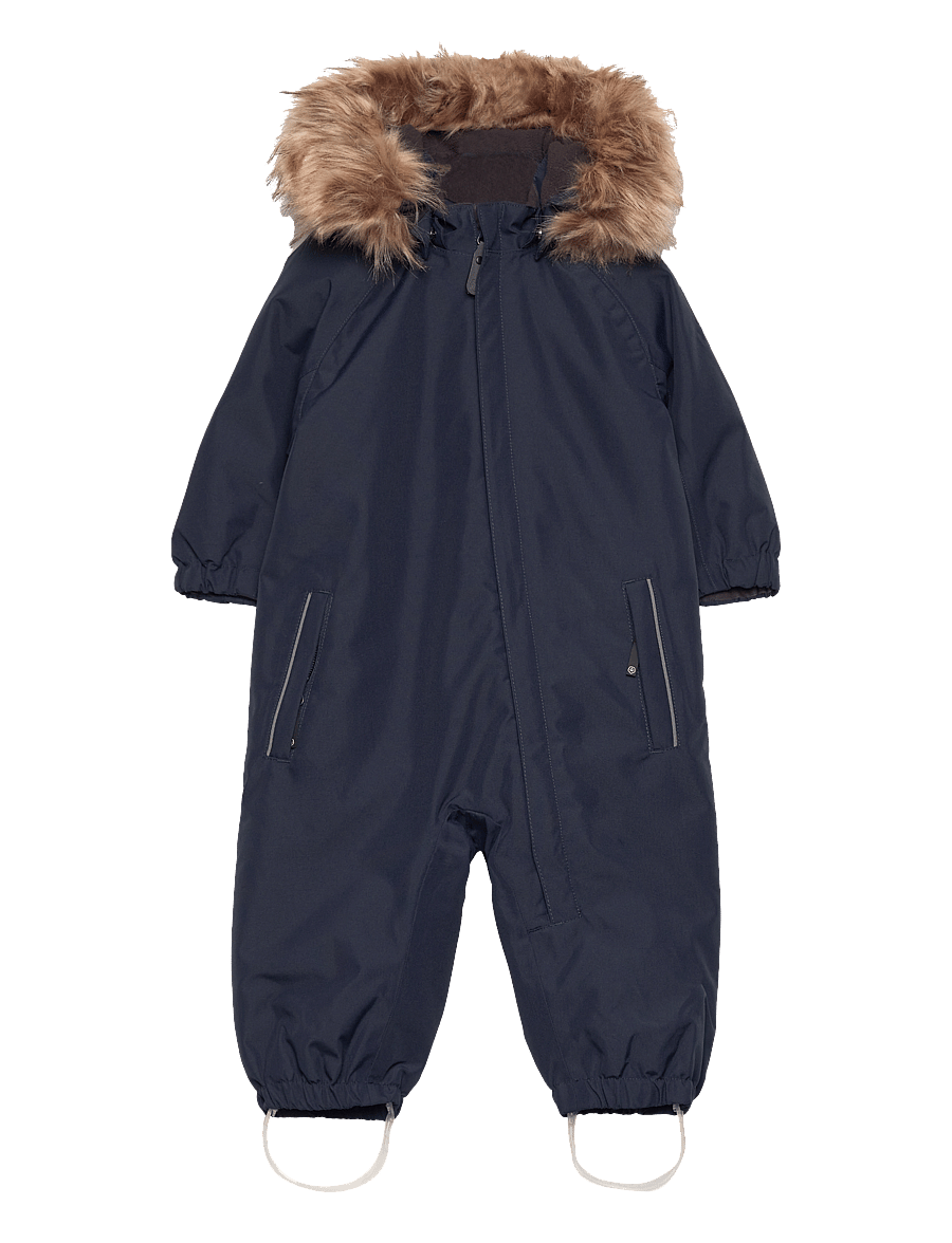 Color Kids - Coverall W. Fake Fur - vinteroveraller - total eclipse - 0