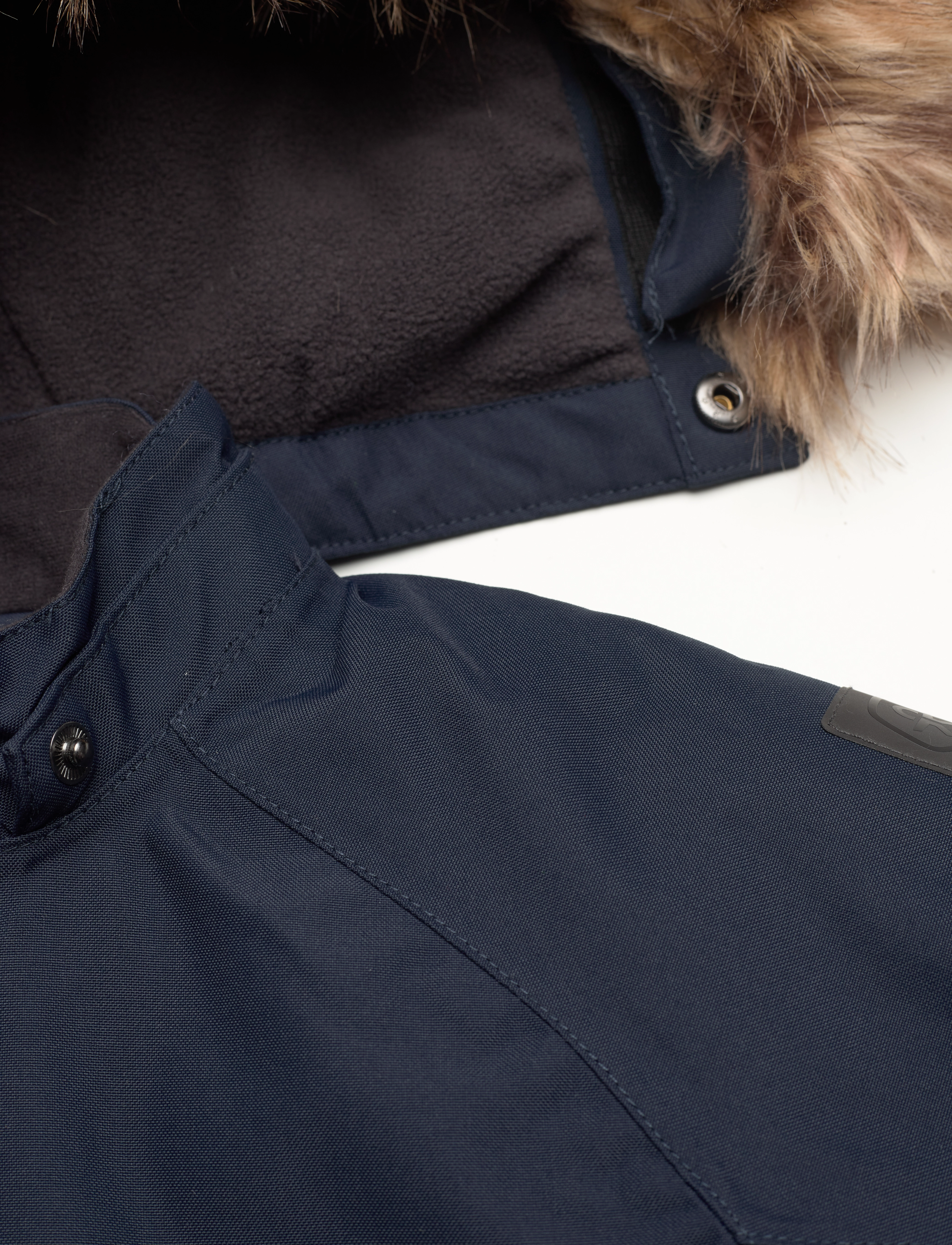 Color Kids - Coverall W. Fake Fur - vinteroveraller - total eclipse - 3