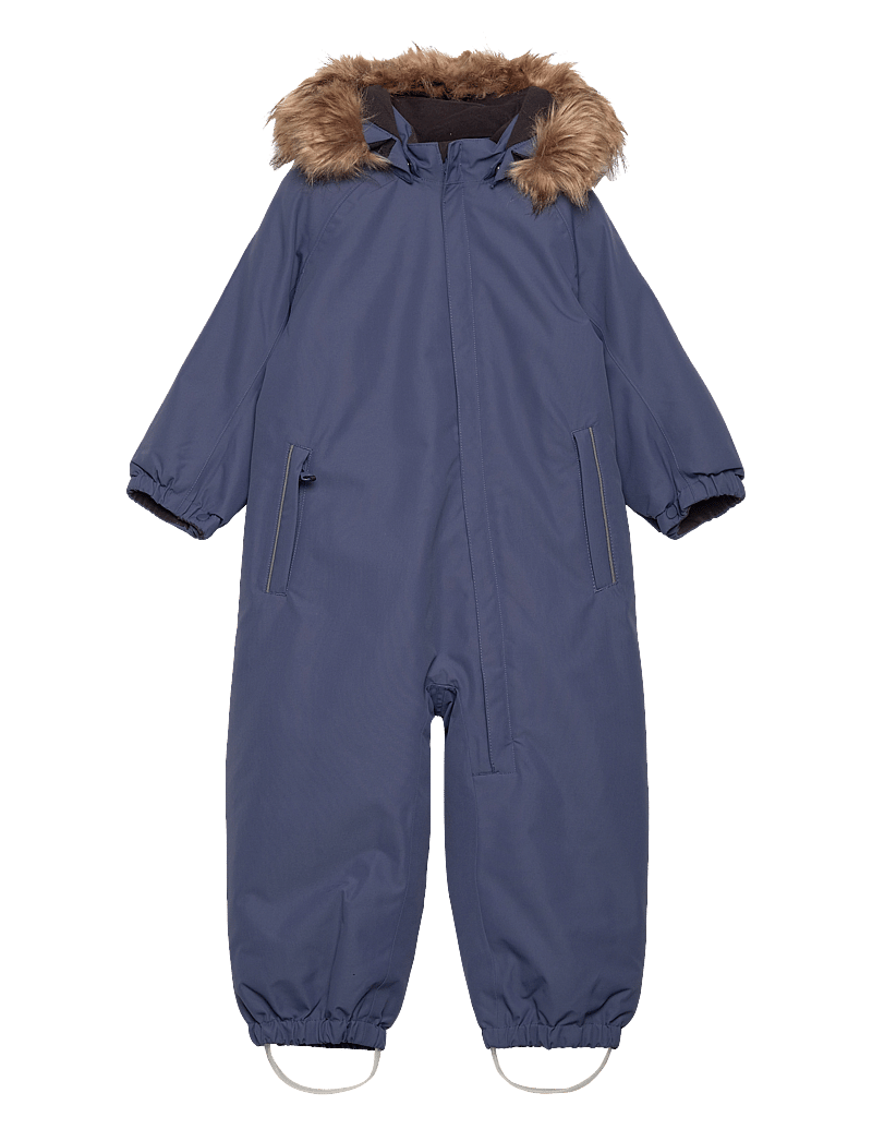 Color Kids - Coverall W. Fake Fur - vinteroveraller - vintage indigo - 0