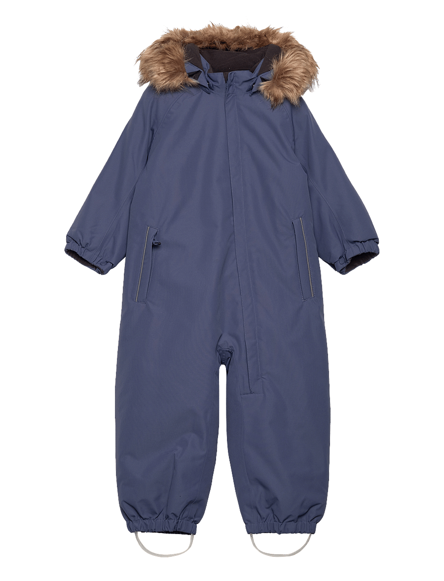 Color Kids - Coverall W. Fake Fur - vinteroveraller - vintage indigo - 0