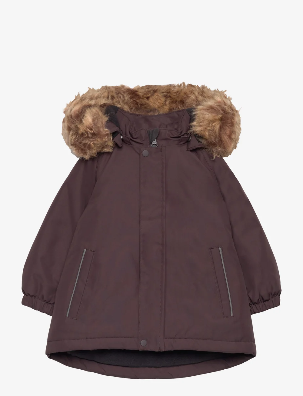 Color Kids - Parka W. Fake Fur - insulated jackets - raisin - 0