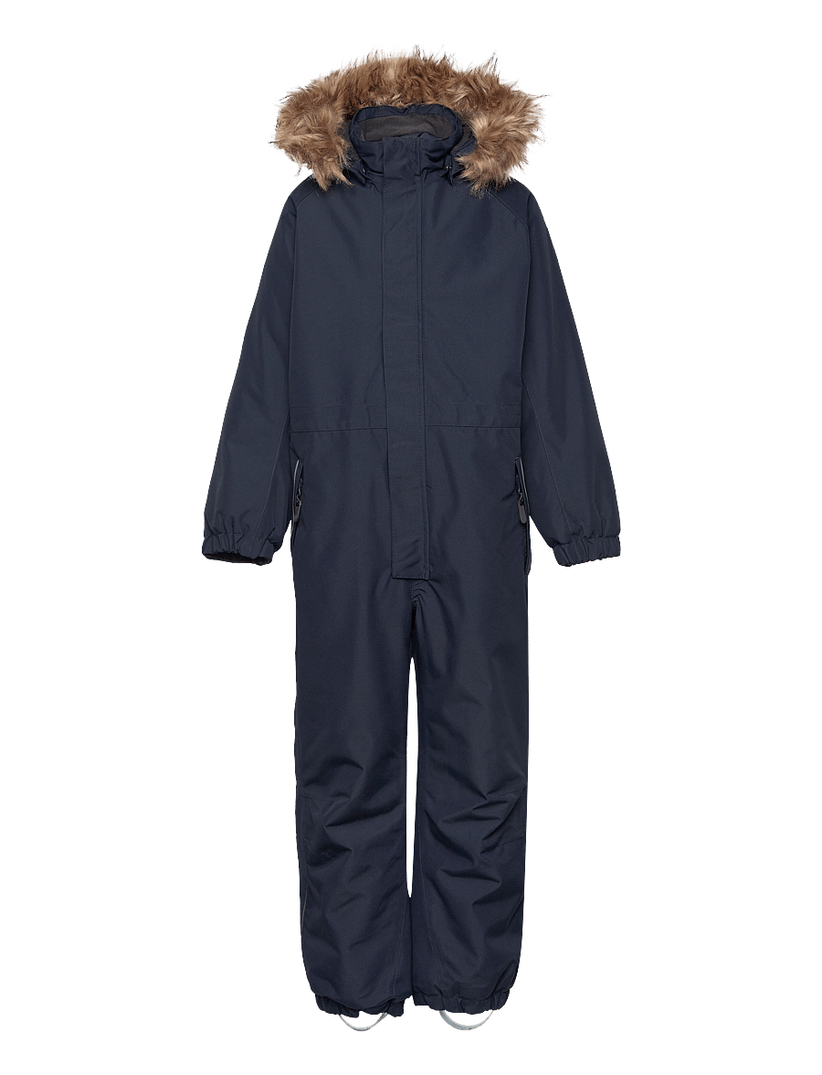 Color Kids - Coverall W. Fake Fur - total eclipse - 0