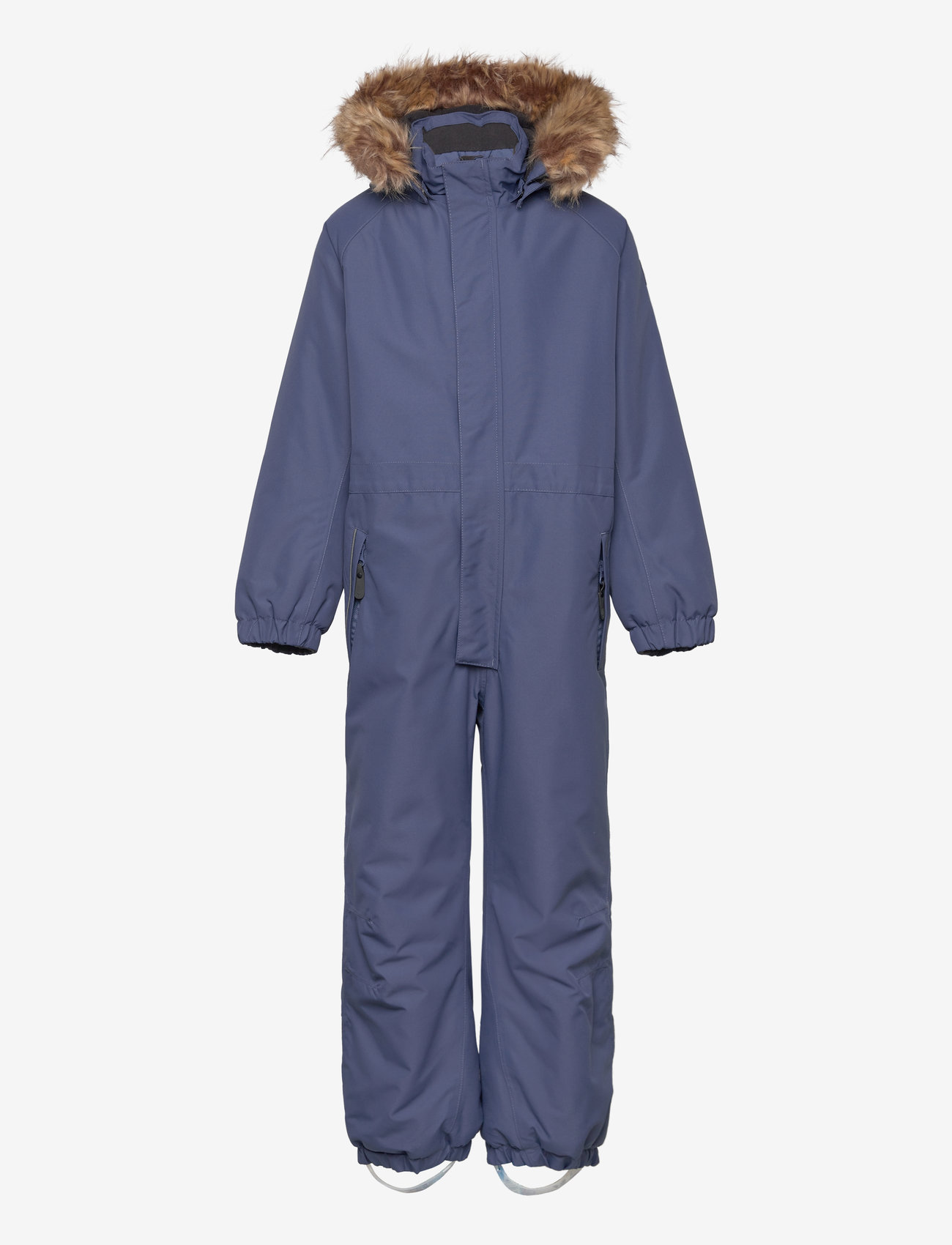 Color Kids - Coverall  W. Fake Fur - snowsuit - vintage indigo - 0