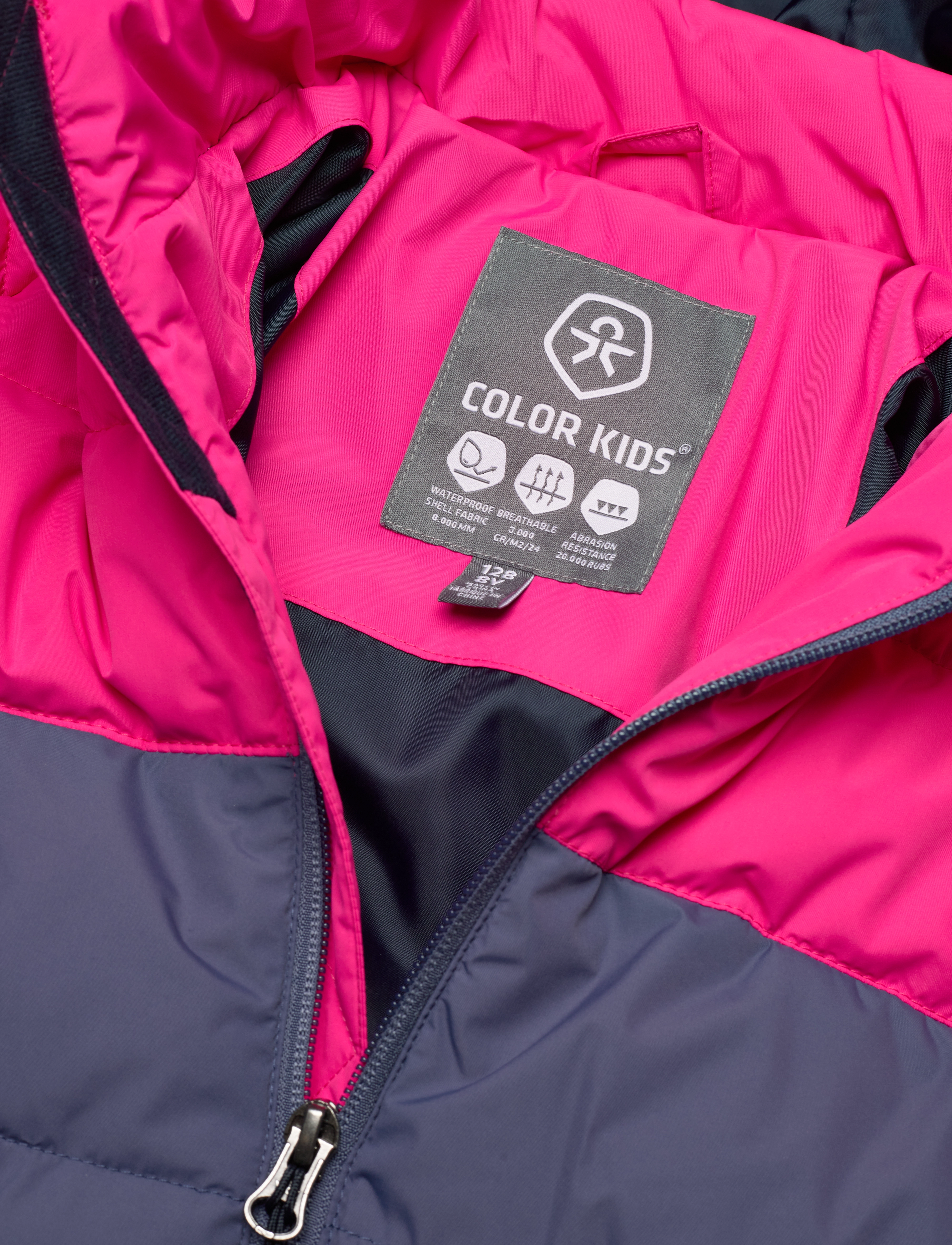 Color Kids - Ski Jacket - Colorblock -Quilt - pink glo - 2
