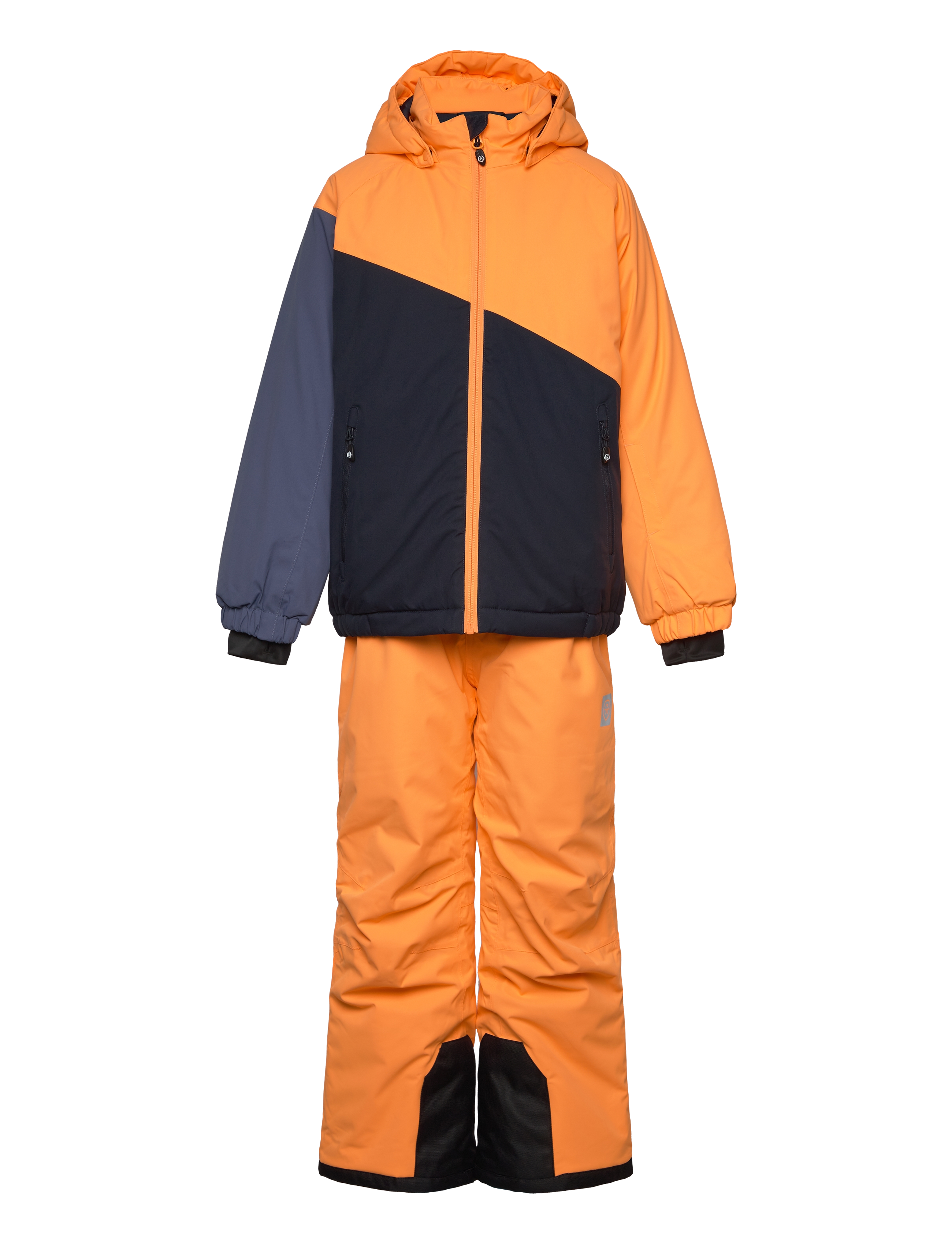 Color Kids - Ski Set - Colorblock - orange pop - 0