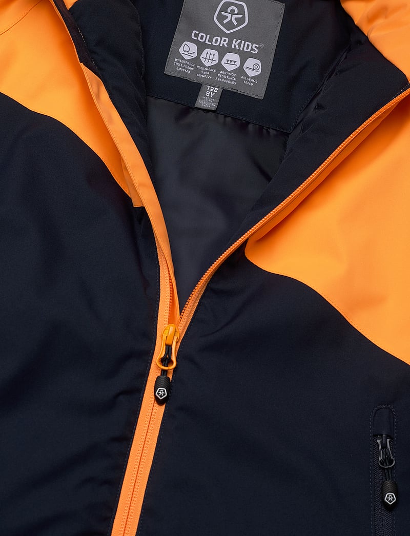 Color Kids - Ski Set - Colorblock - virsdrēbes - orange pop - 5