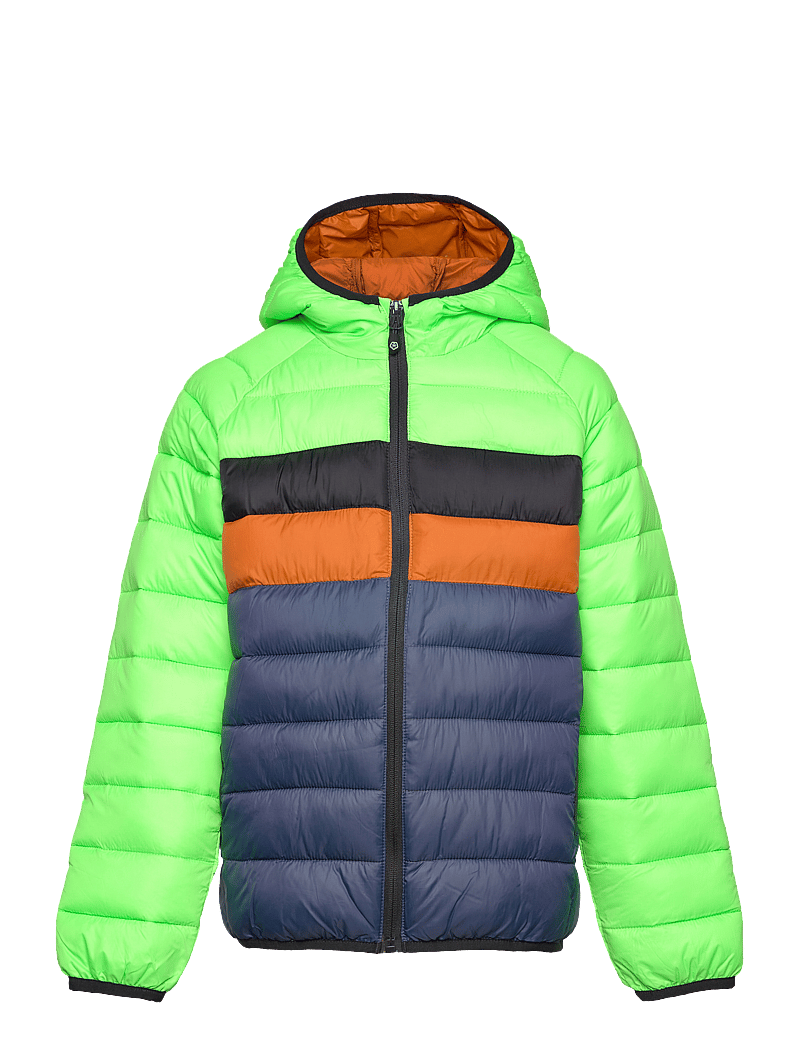 Color Kids - Jacket W. Hood - Quilted - outdoor - green gecko - 0