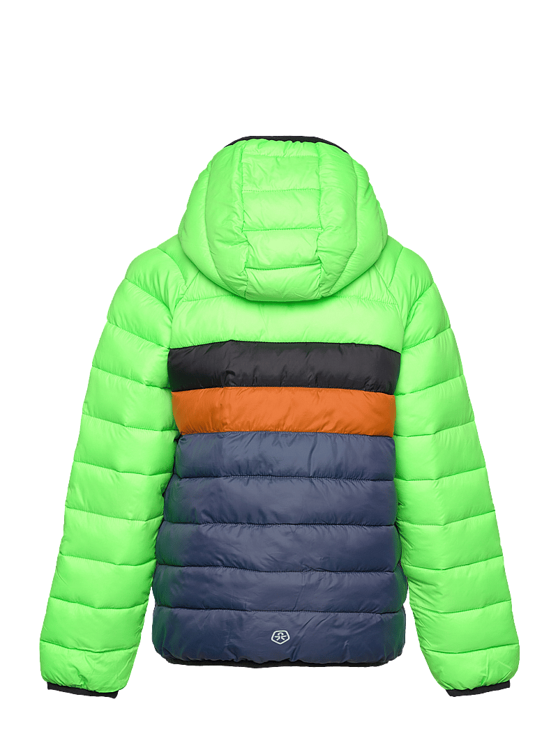 Color Kids - Jacket W. Hood - Quilted - outdoor - green gecko - 1