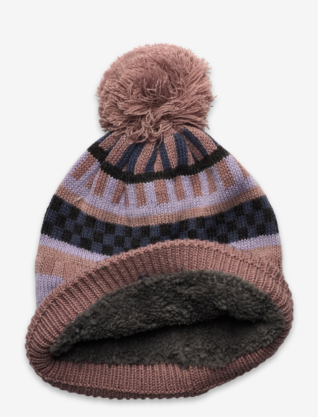 Color Kids - Beanie W. Pattern - antler - 2