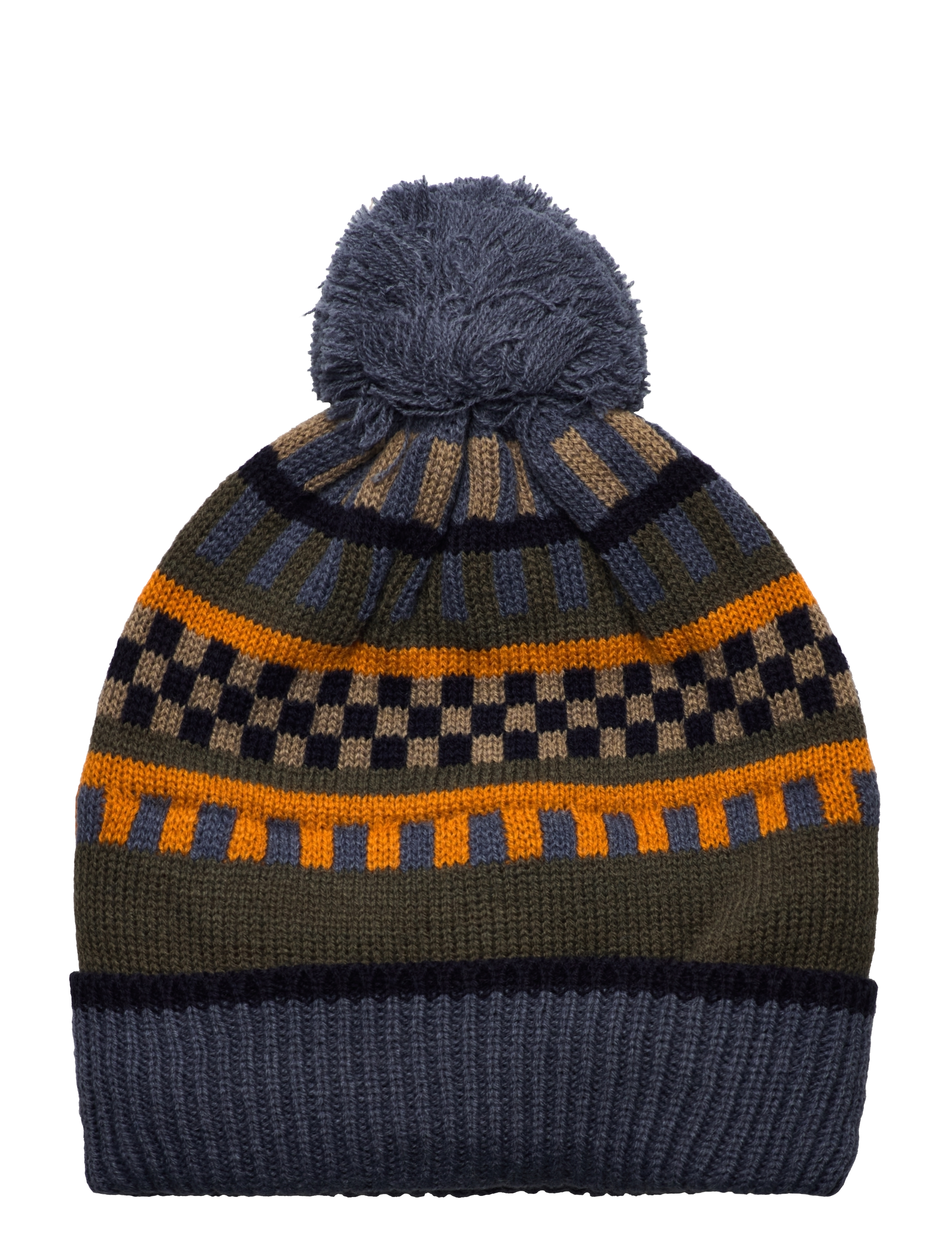 Color Kids - Beanie W. Pattern - vintage indigo - 1