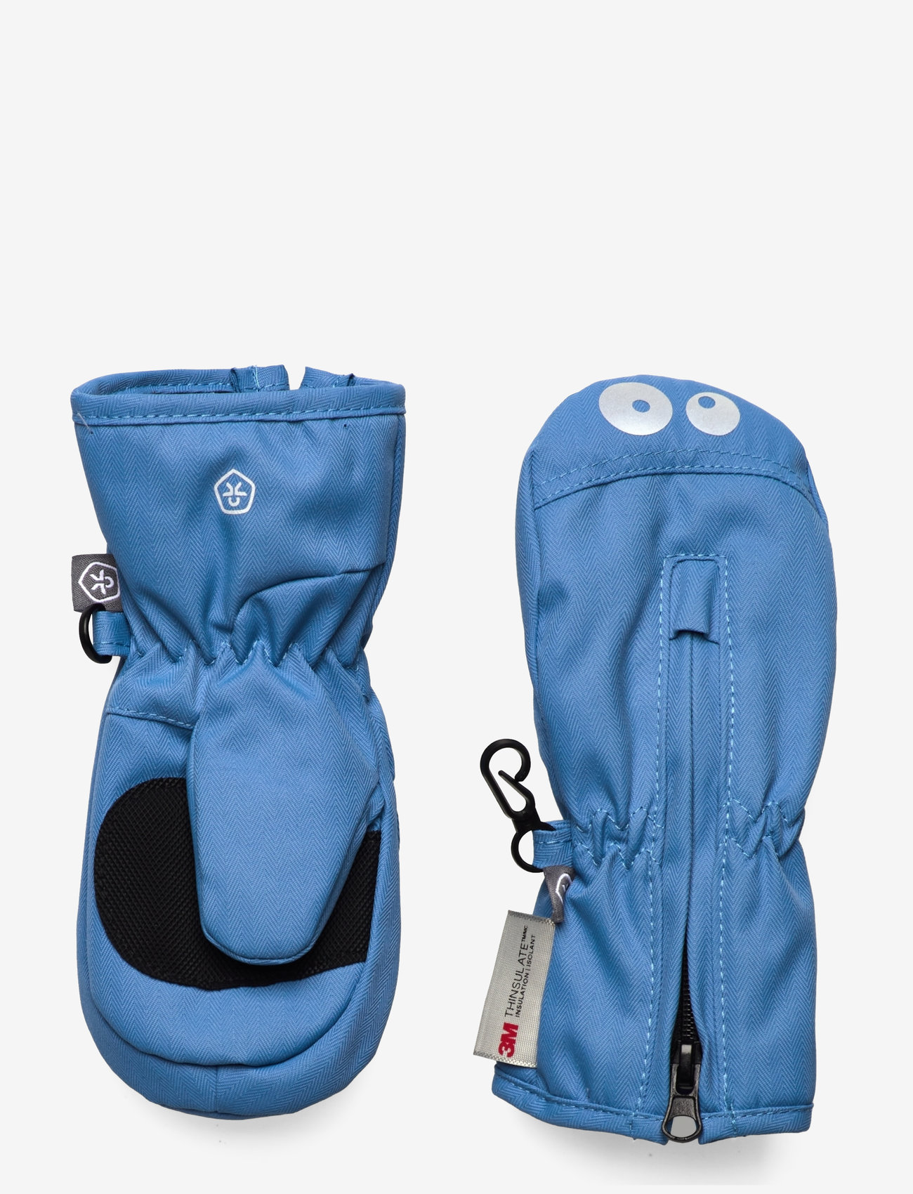 Color Kids - Mittens W. Zipper - gloves - cyaneus - 0