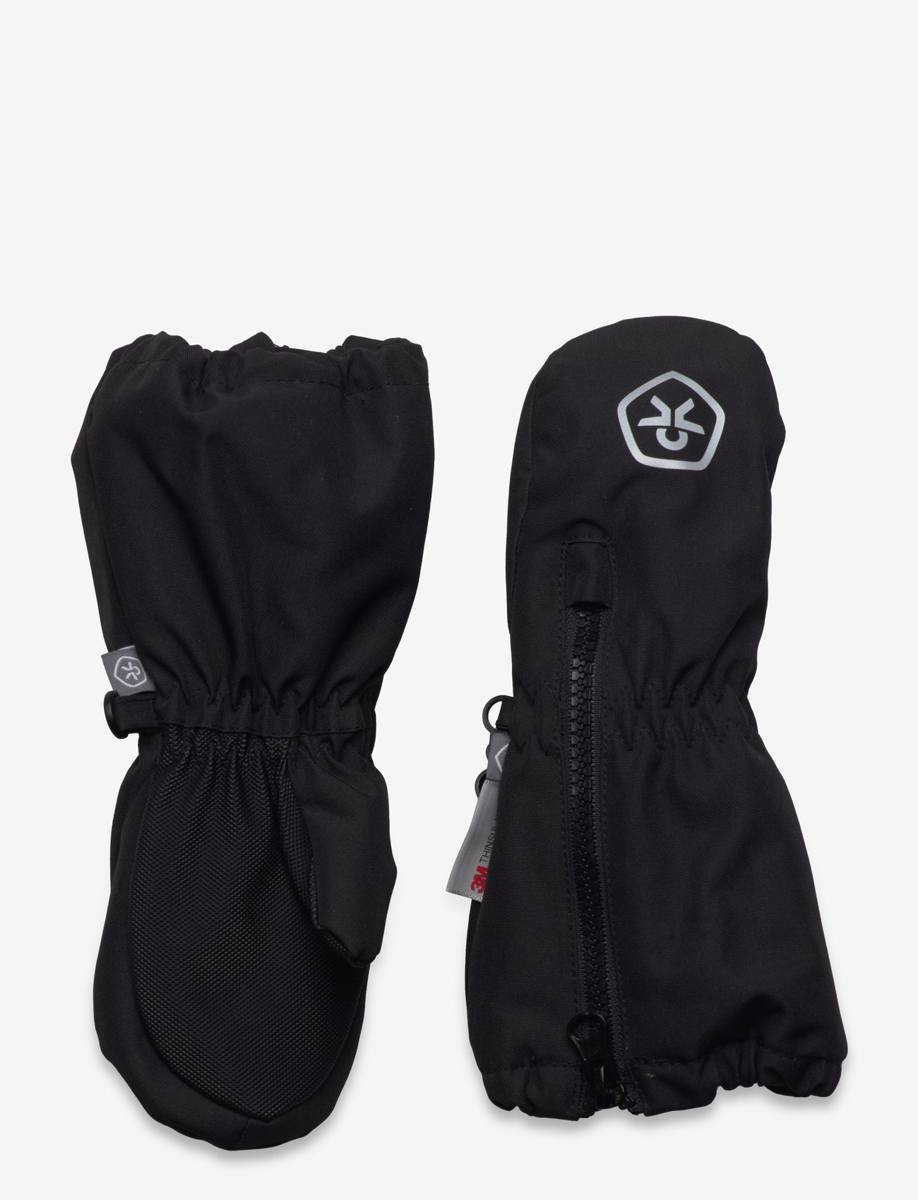 Color Kids - Mittens Long W. Zipper - vantar - black - 0