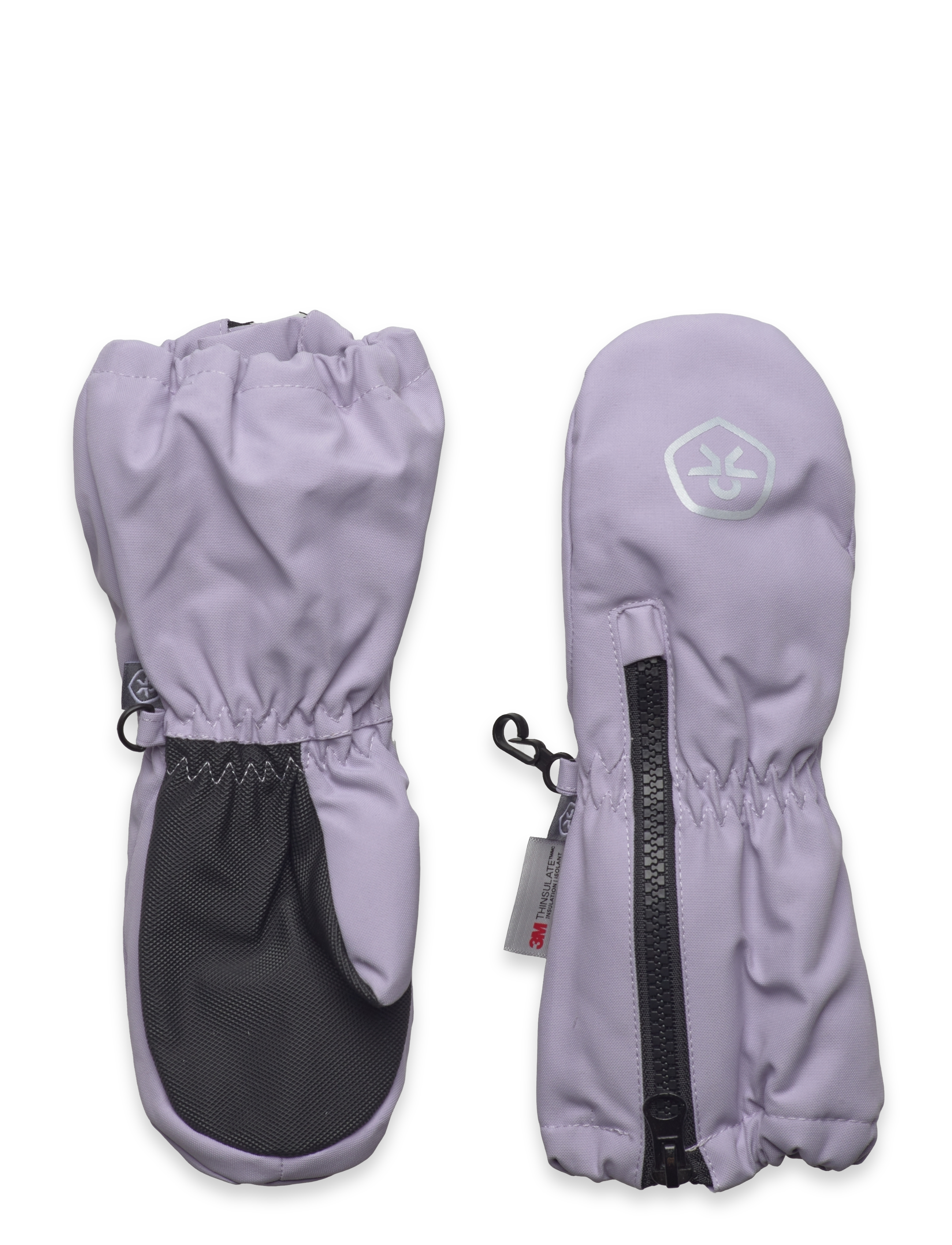 Color Kids Mittens Long W. Zipper, 6-12M, Purple, Handsker Og Vanter > Vanter, Børn