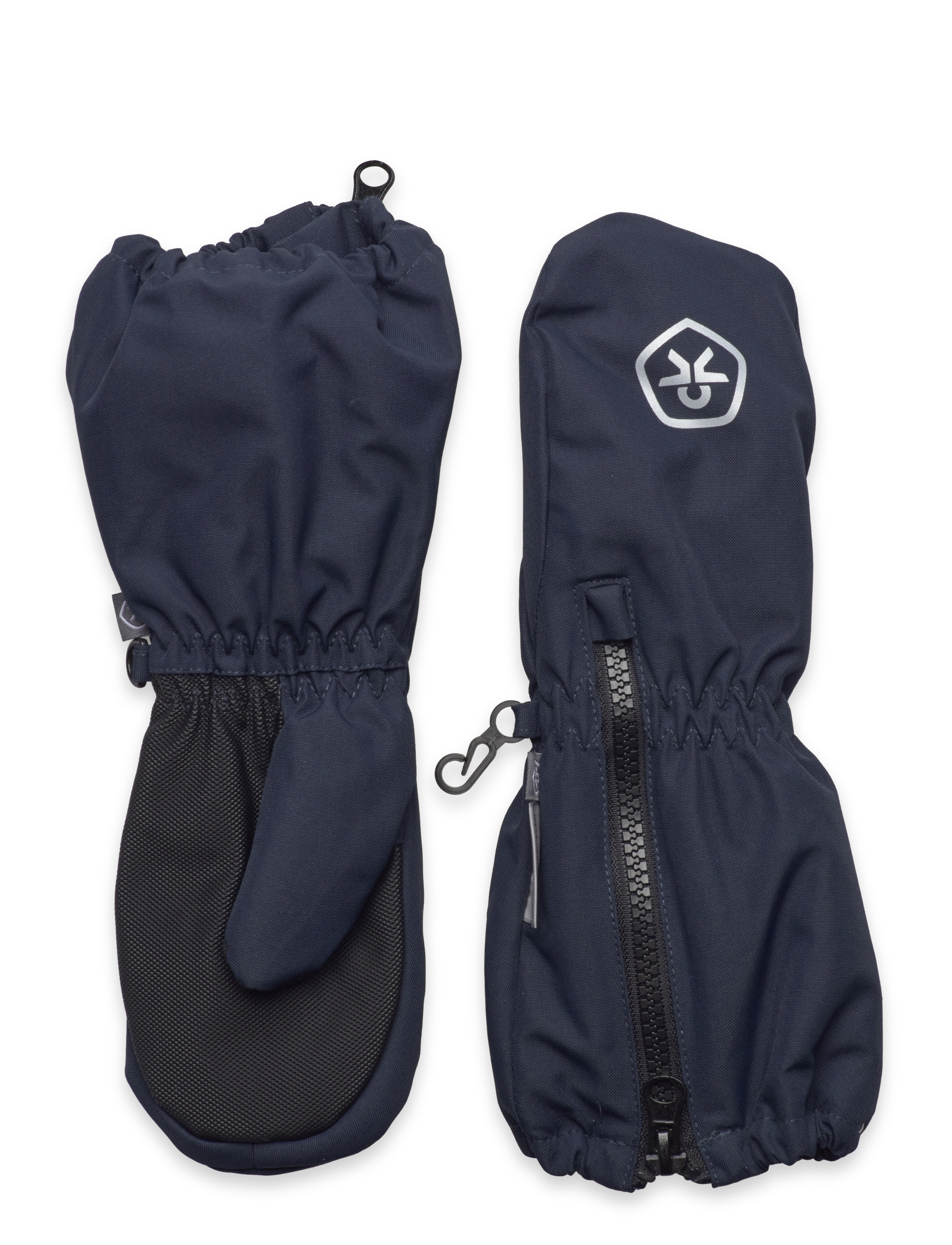 Color Kids Mittens Long W. Zipper, 6-12M, Navy, Handsker Og Vanter > Vanter, Børn