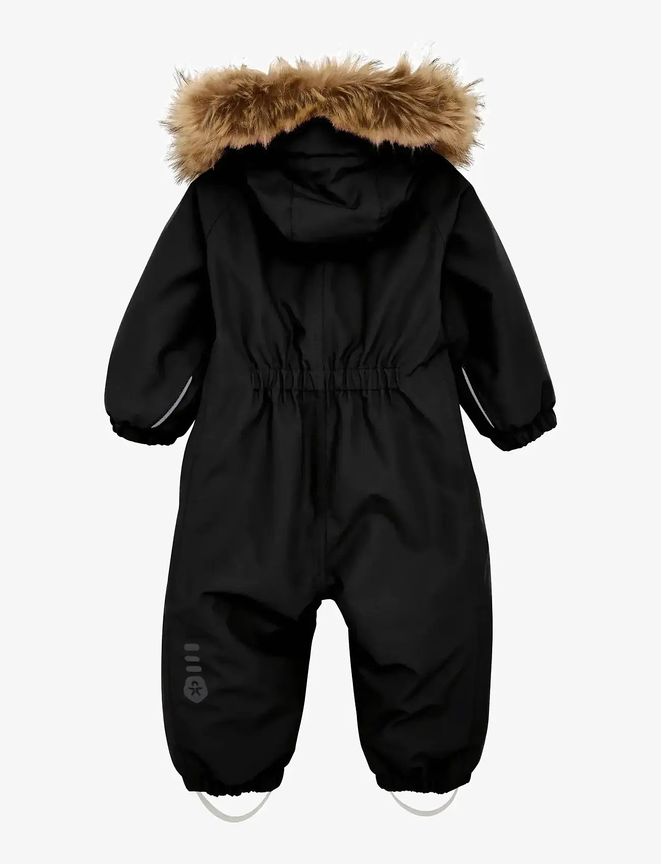 Color Kids - Baby Coverall W. Fake Fur - ytterkläder - black - 1