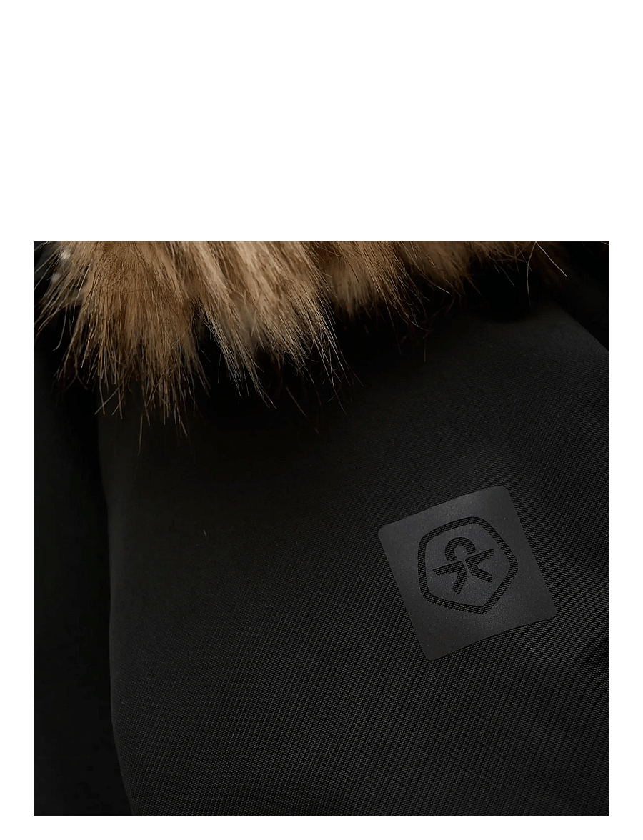 Color Kids - Baby Coverall W. Fake Fur - vêtements d'extérieur - black - 2