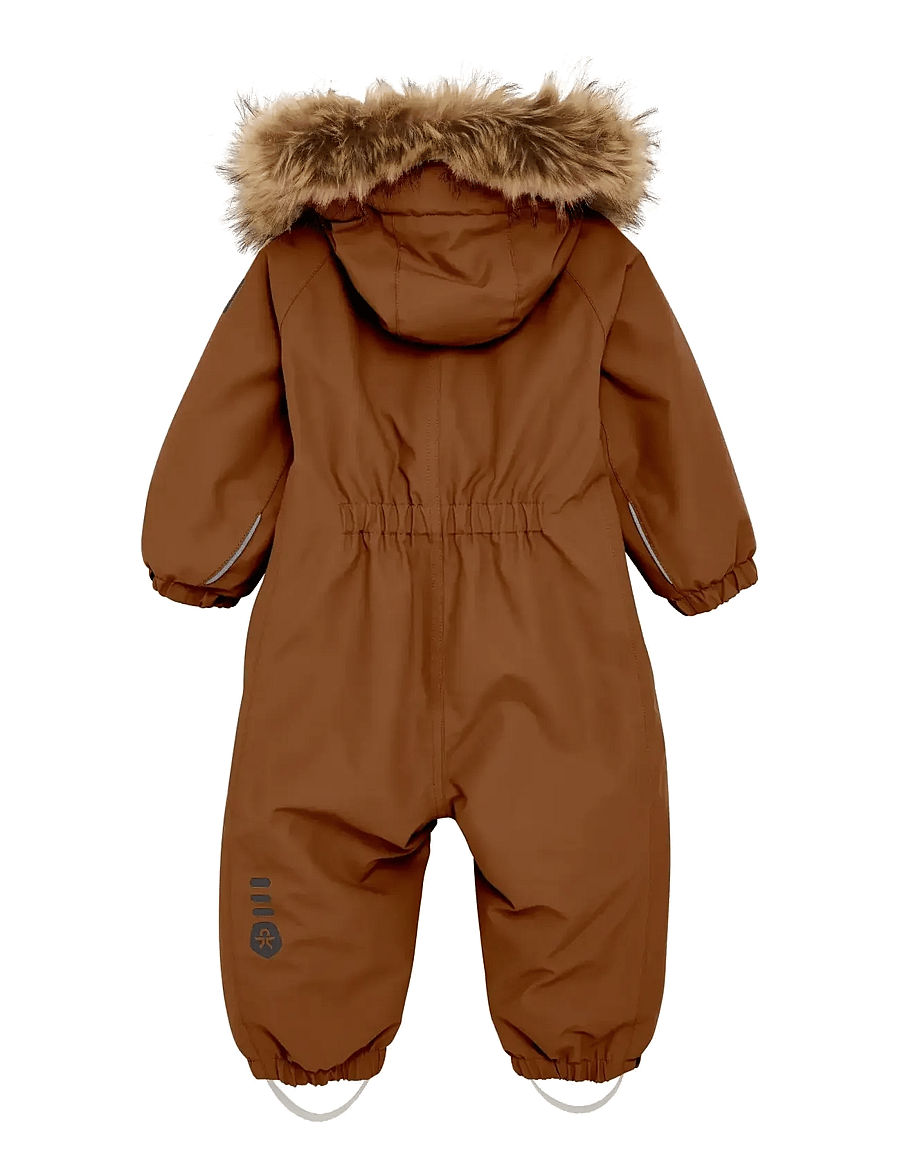 Color Kids - Baby Coverall W. Fake Fur - vêtements d'extérieur - nuthatch - 1