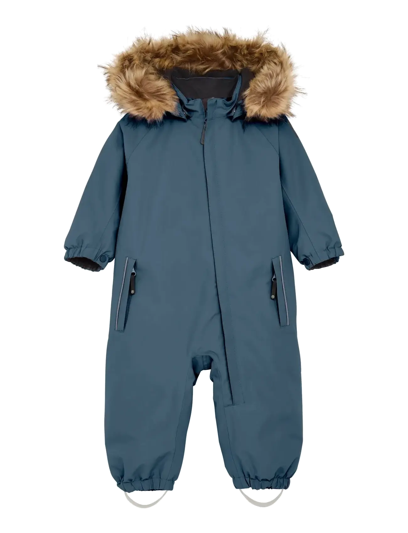 Color Kids Baby Coverall W. Fake Fur, 92, Blue, Overalls > Overalls Og Sæt Til Sne-Ski, Børn