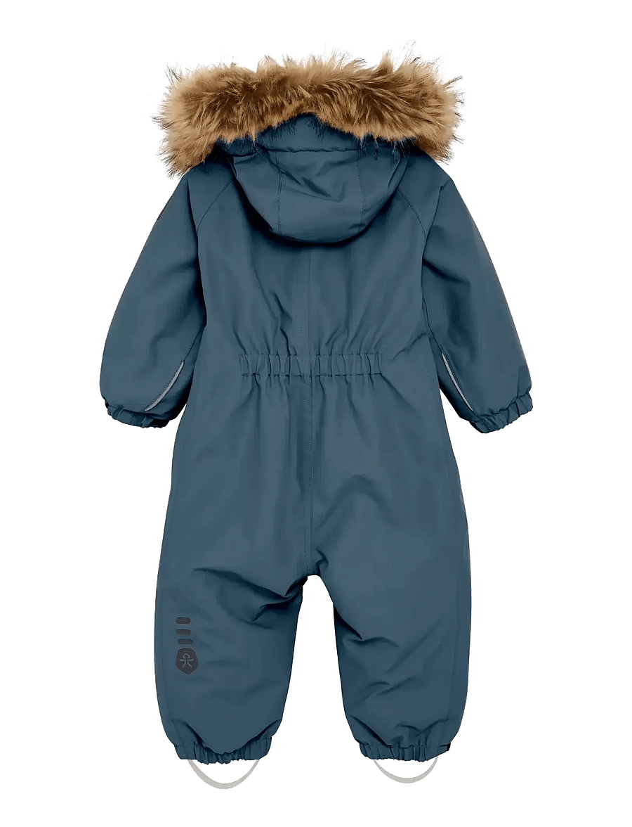 Color Kids - Baby Coverall W. Fake Fur - ytterkläder - stormy weather - 1