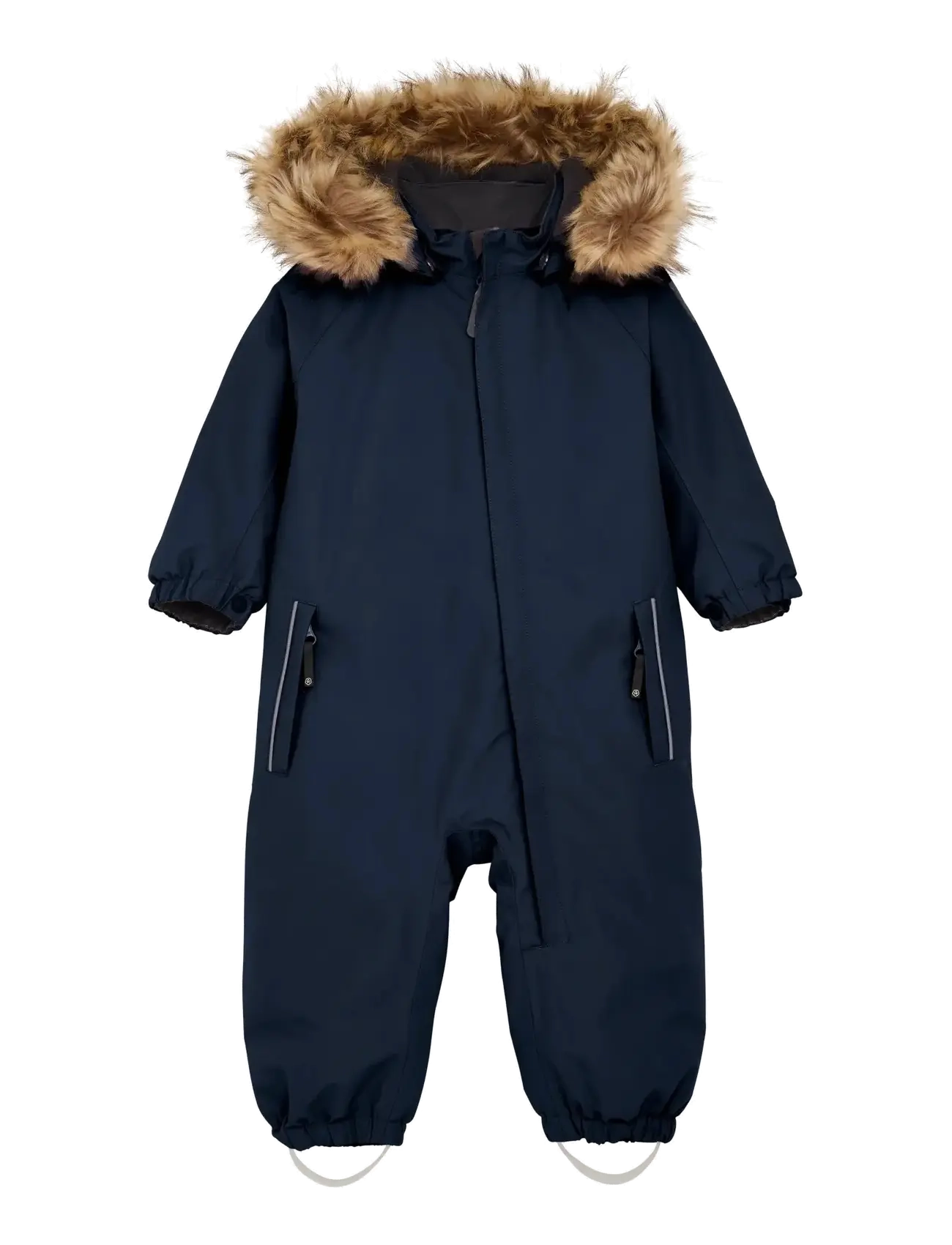 Color Kids Baby Coverall W. Fake Fur, 74, Navy, Overalls > Overalls Og Sæt Til Sne-Ski, Børn