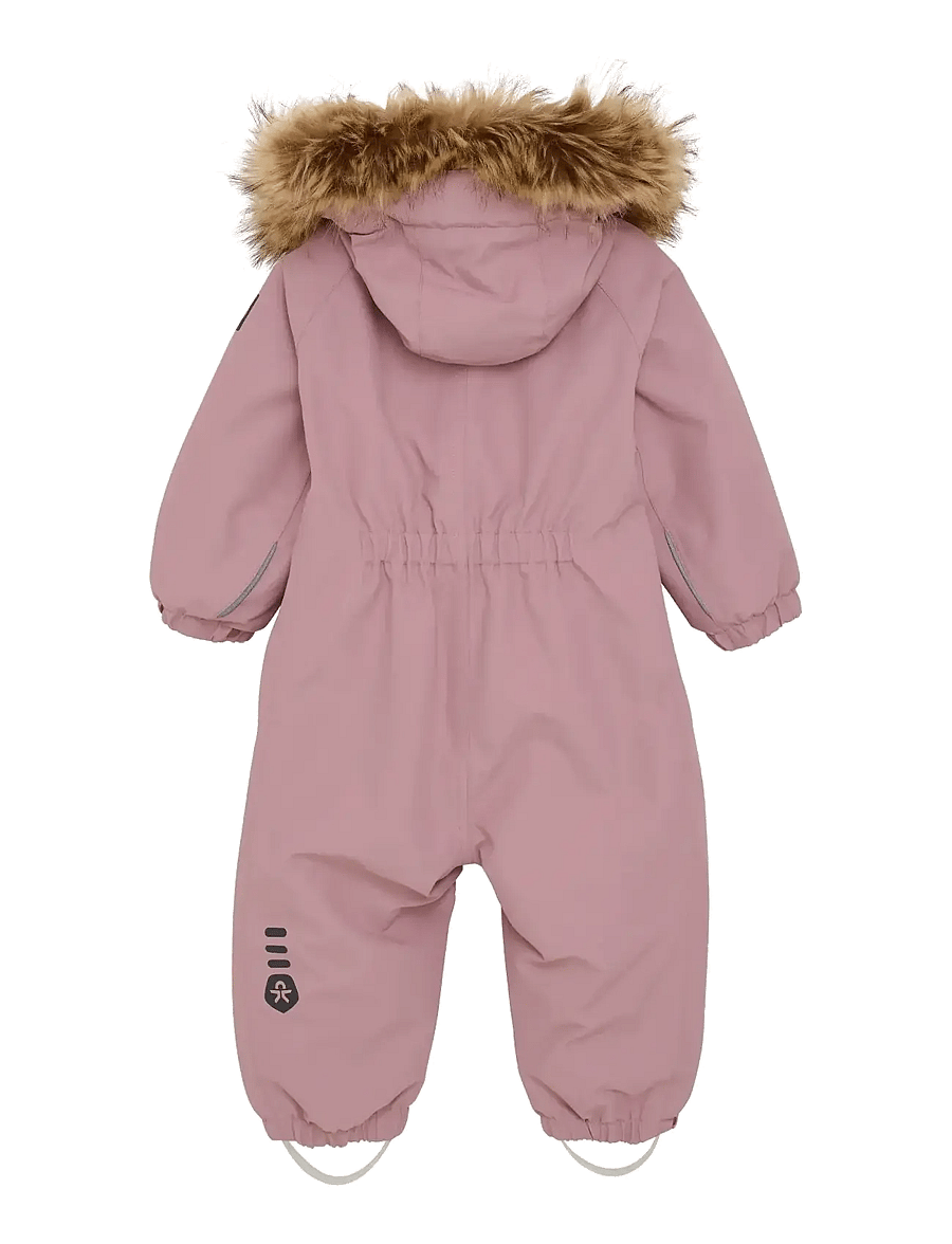 Color Kids - Baby Coverall W. Fake Fur - vêtements d'extérieur - woodrose - 1