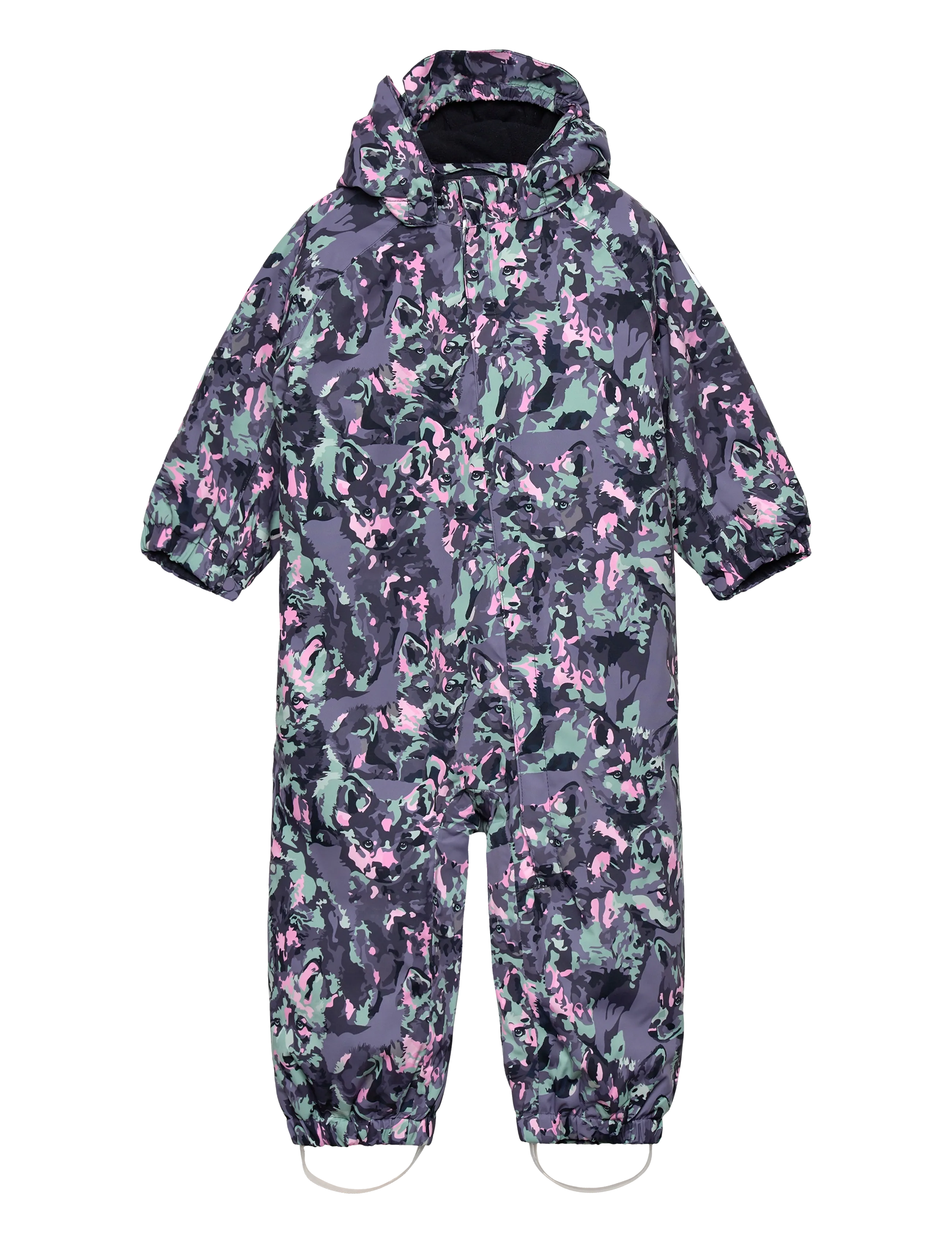 Color Kids - Baby Coverall - AOP - regndragter - blue granite - 0