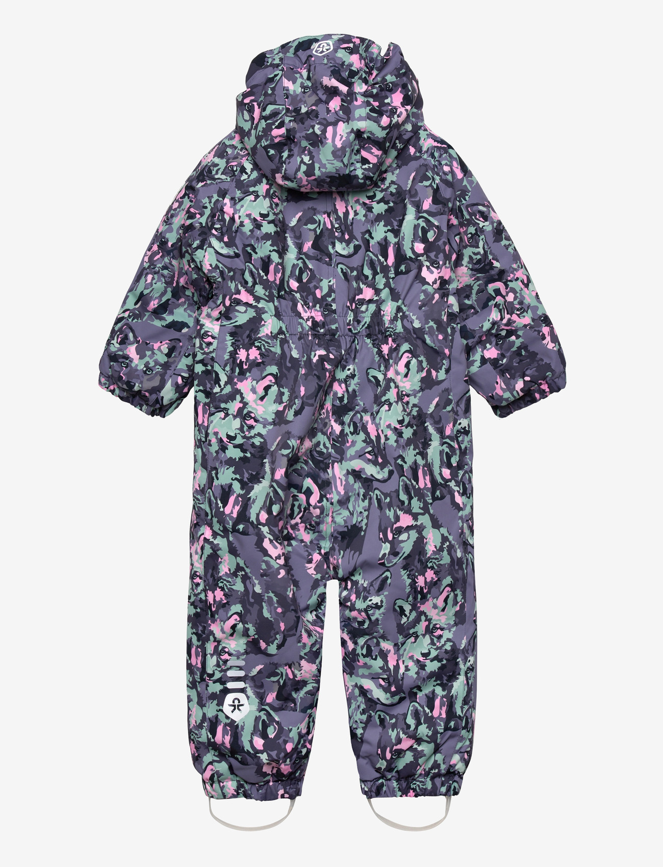 Color Kids - Baby Coverall - AOP - regnoveraller - blue granite - 1