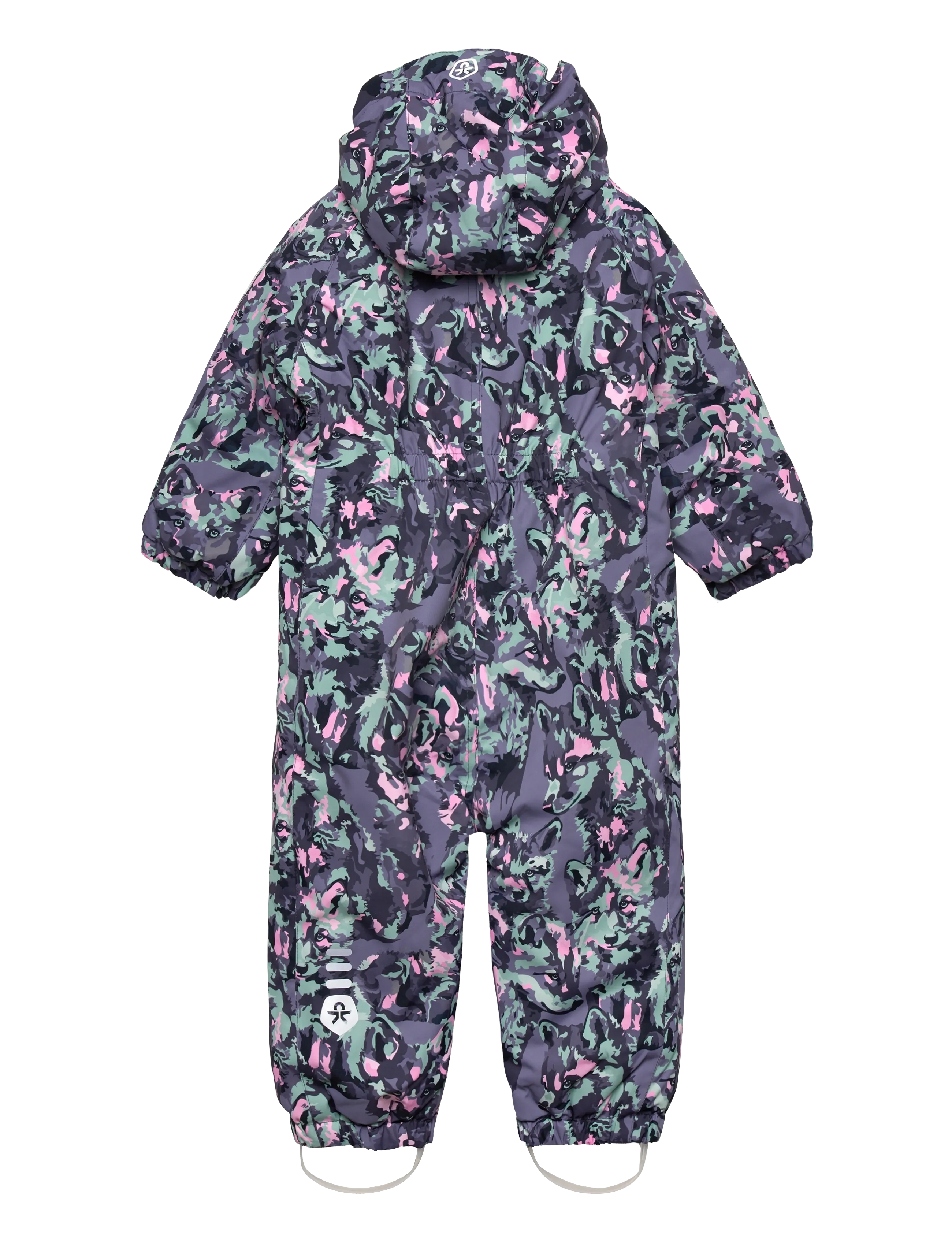 Color Kids - Baby Coverall - AOP - regndragter - blue granite - 1
