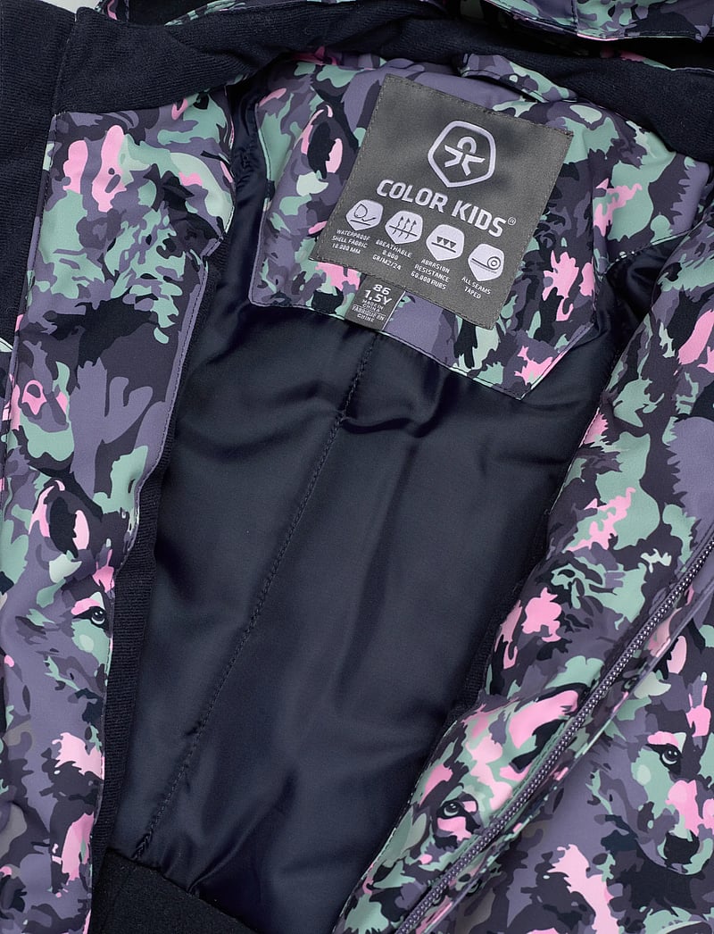 Color Kids - Baby Coverall - AOP - regnoveraller - blue granite - 2