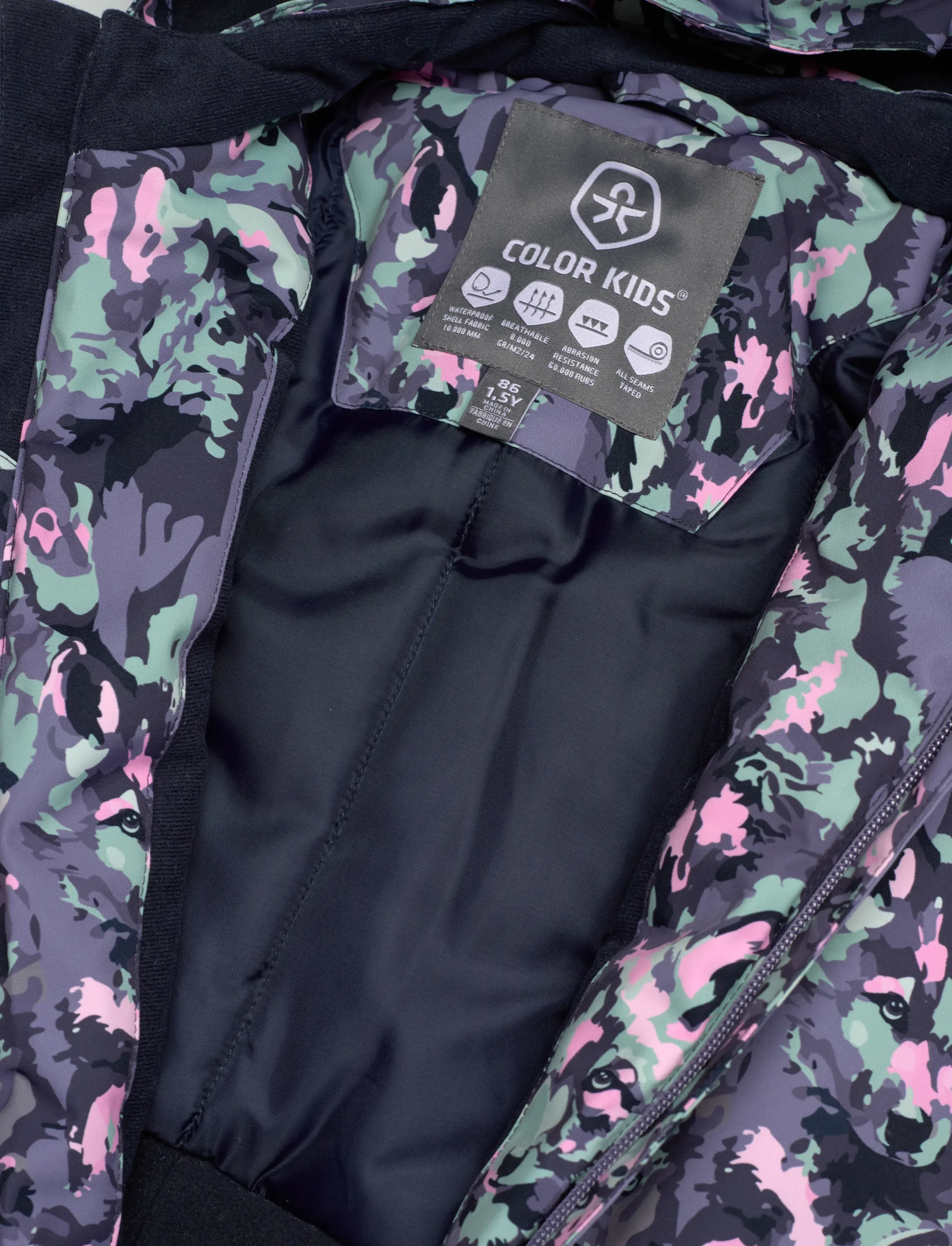 Color Kids - Baby Coverall - AOP - regndragter - blue granite - 2