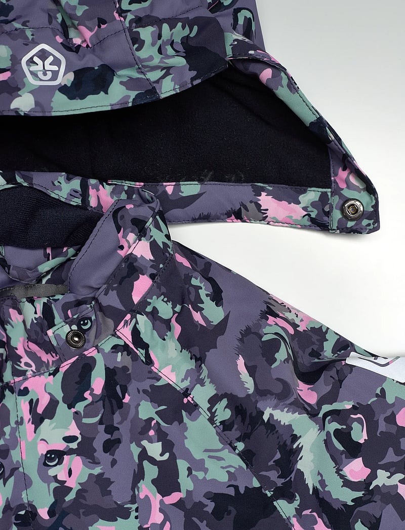 Color Kids - Baby Coverall - AOP - regnoveraller - blue granite - 3