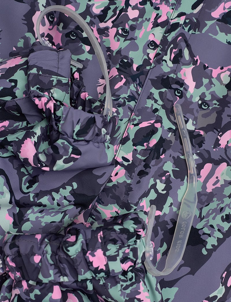 Color Kids - Baby Coverall - AOP - regnoveraller - blue granite - 4