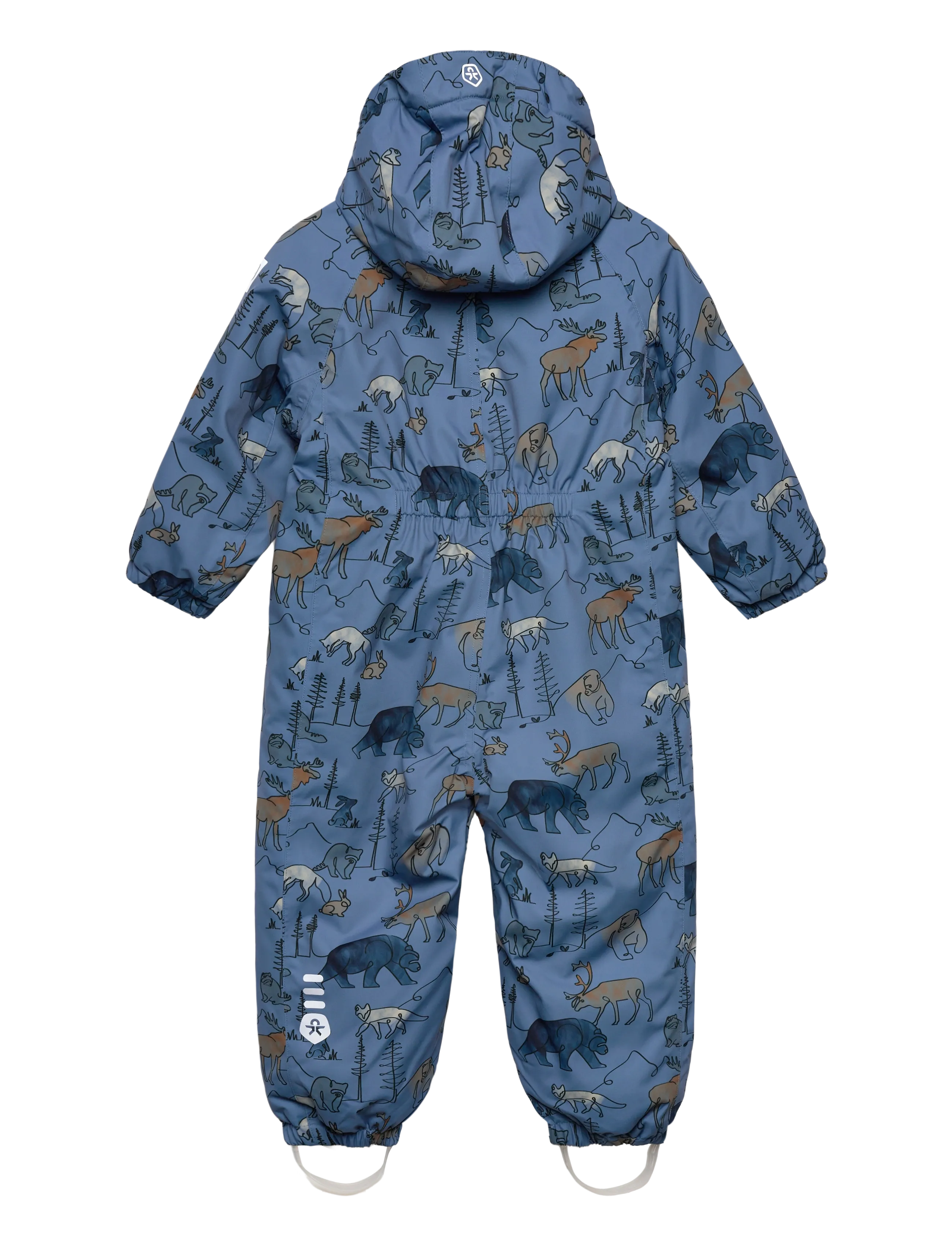 Color Kids - Baby Coverall - AOP - regndragter - coronet blue - 1