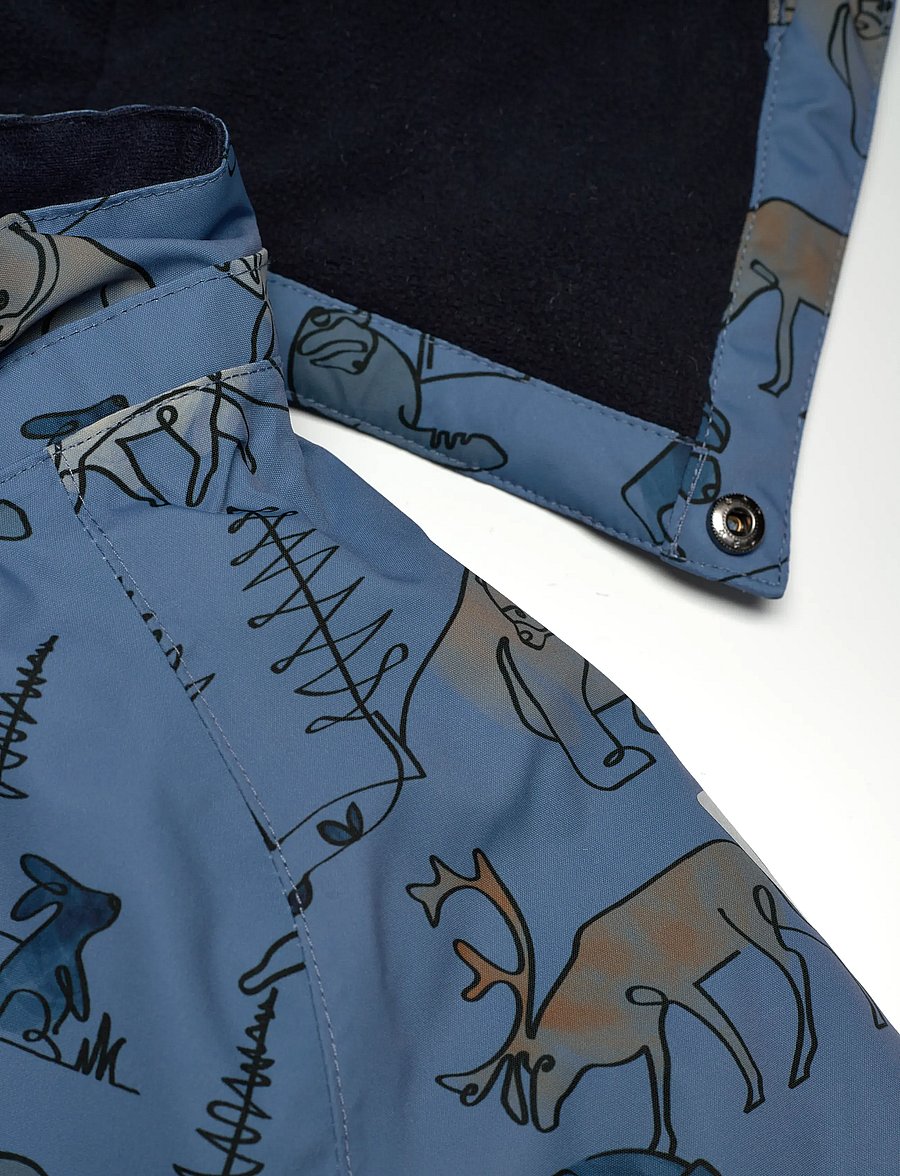Color Kids - Baby Coverall - AOP - regndragter - coronet blue - 3