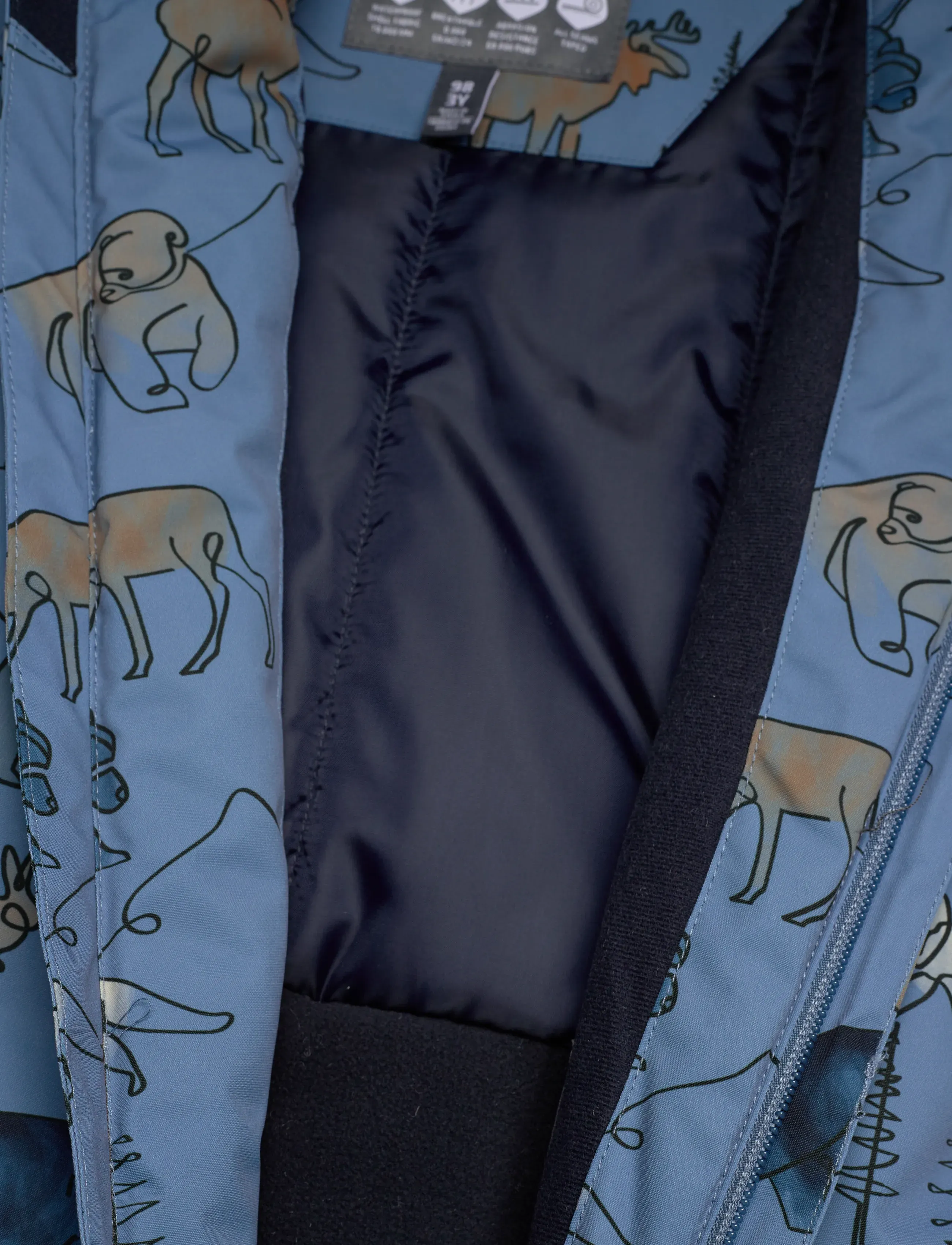 Color Kids - Baby Coverall - AOP - regndragter - coronet blue - 4