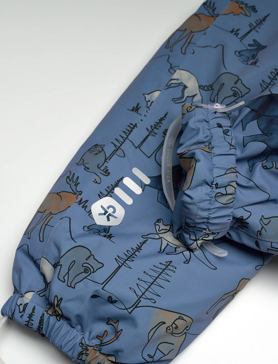 Color Kids - Baby Coverall - AOP - regndragter - coronet blue - 5