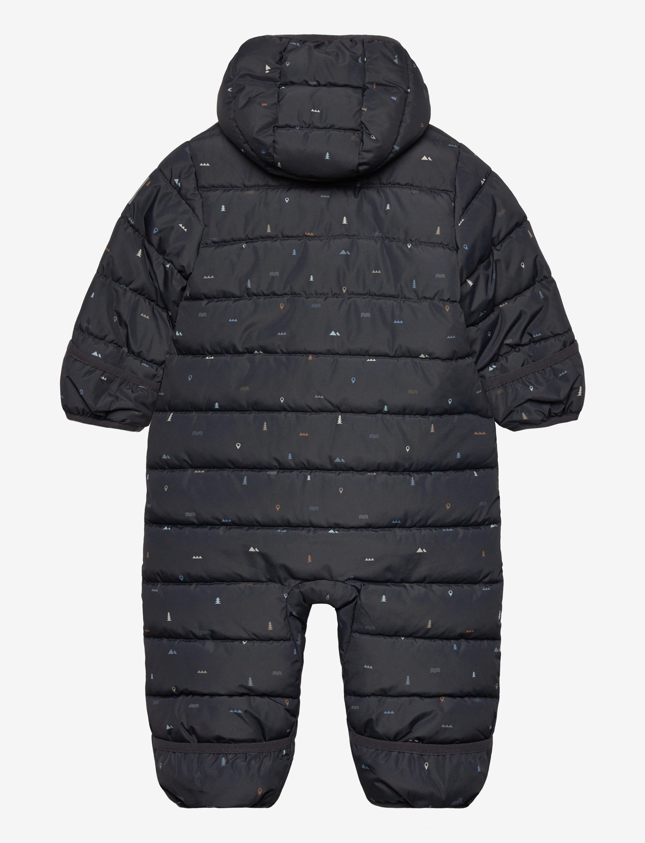 Color Kids - Baby Coverall - Quilt & AOP - overtøj - phantom - 1