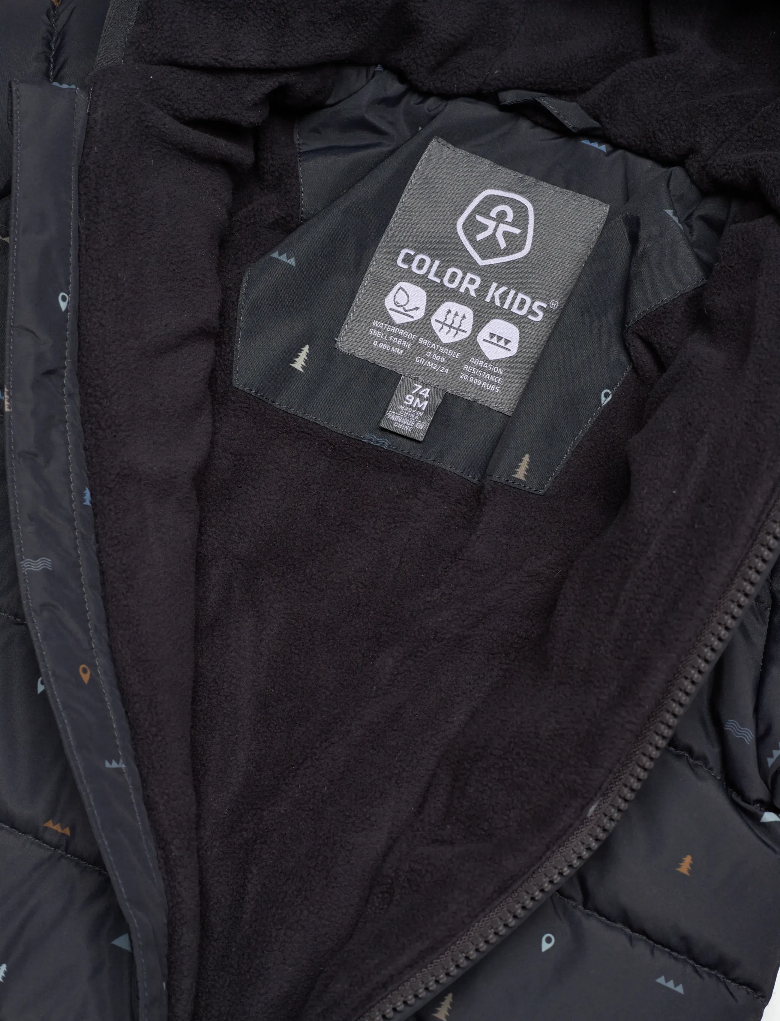 Color Kids - Baby Coverall - Quilt & AOP - outerwear - phantom - 2