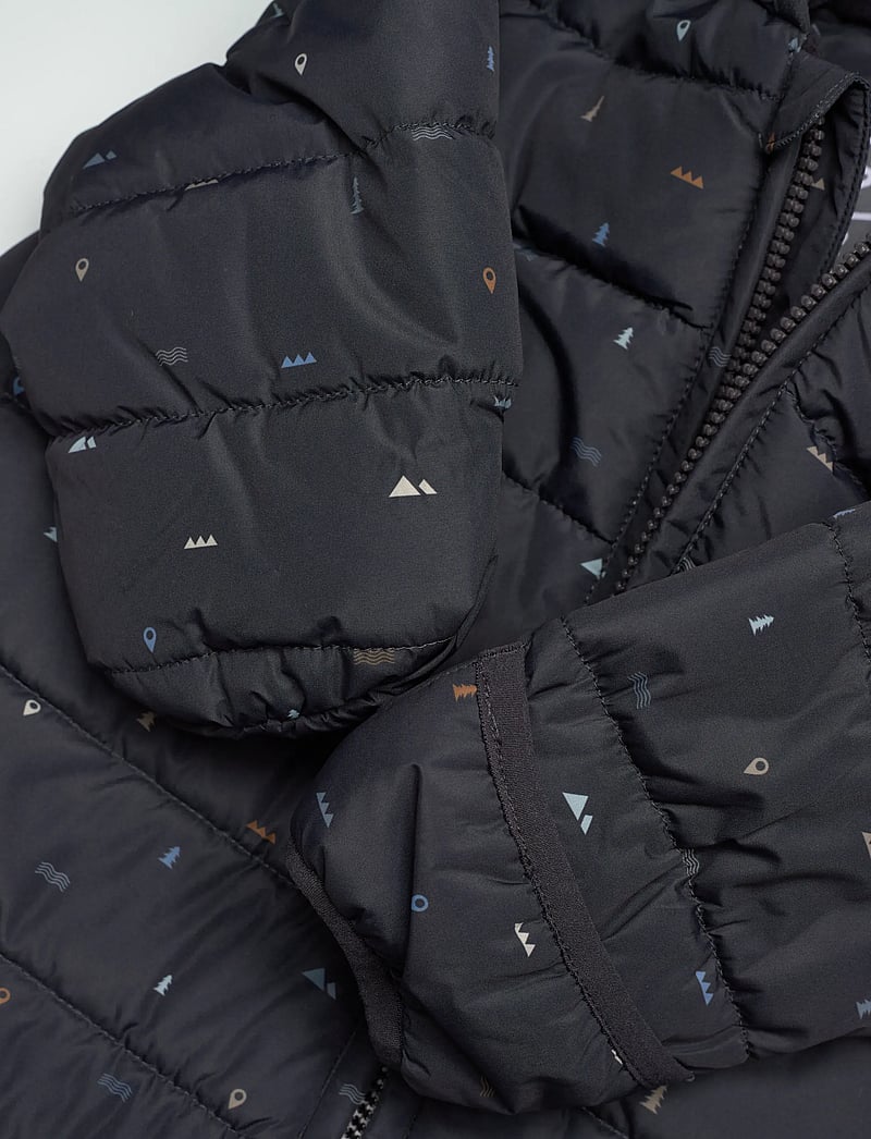 Color Kids - Baby Coverall - Quilt & AOP - overtøj - phantom - 3