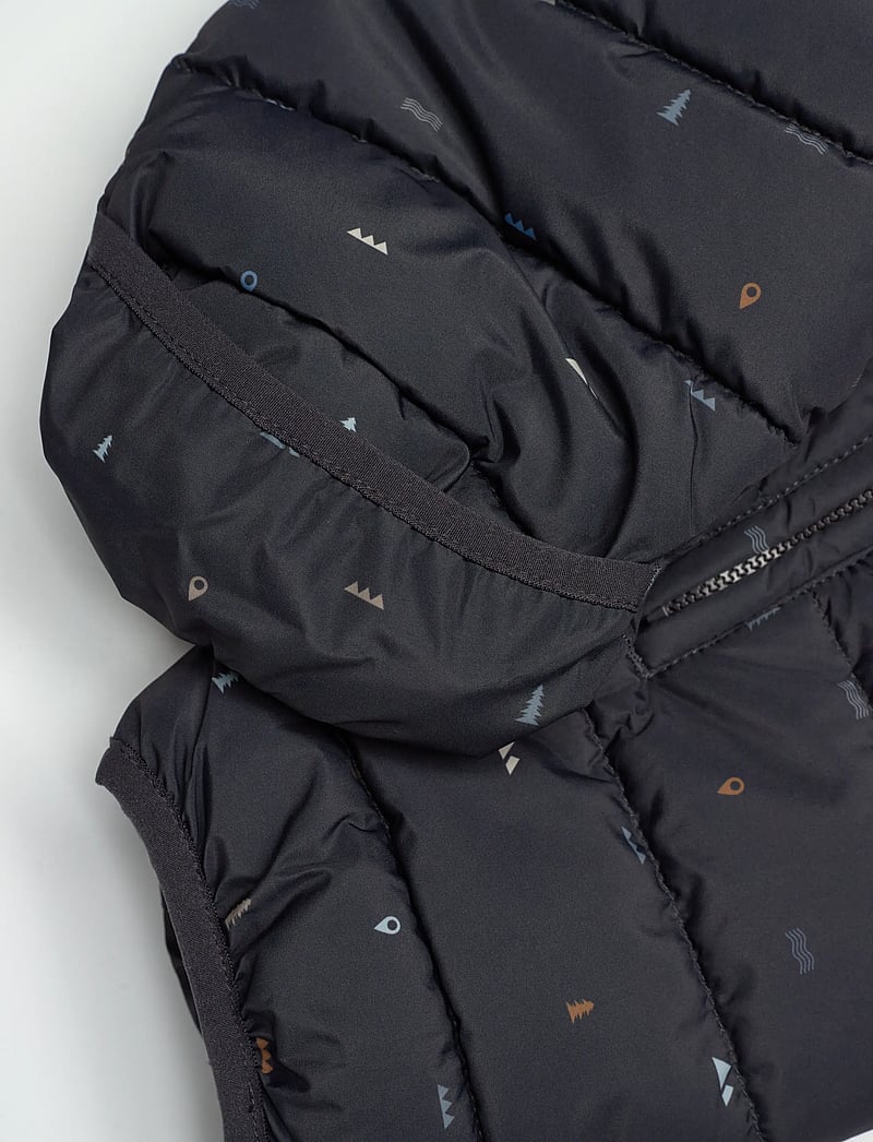 Color Kids - Baby Coverall - Quilt & AOP - overtøj - phantom - 4