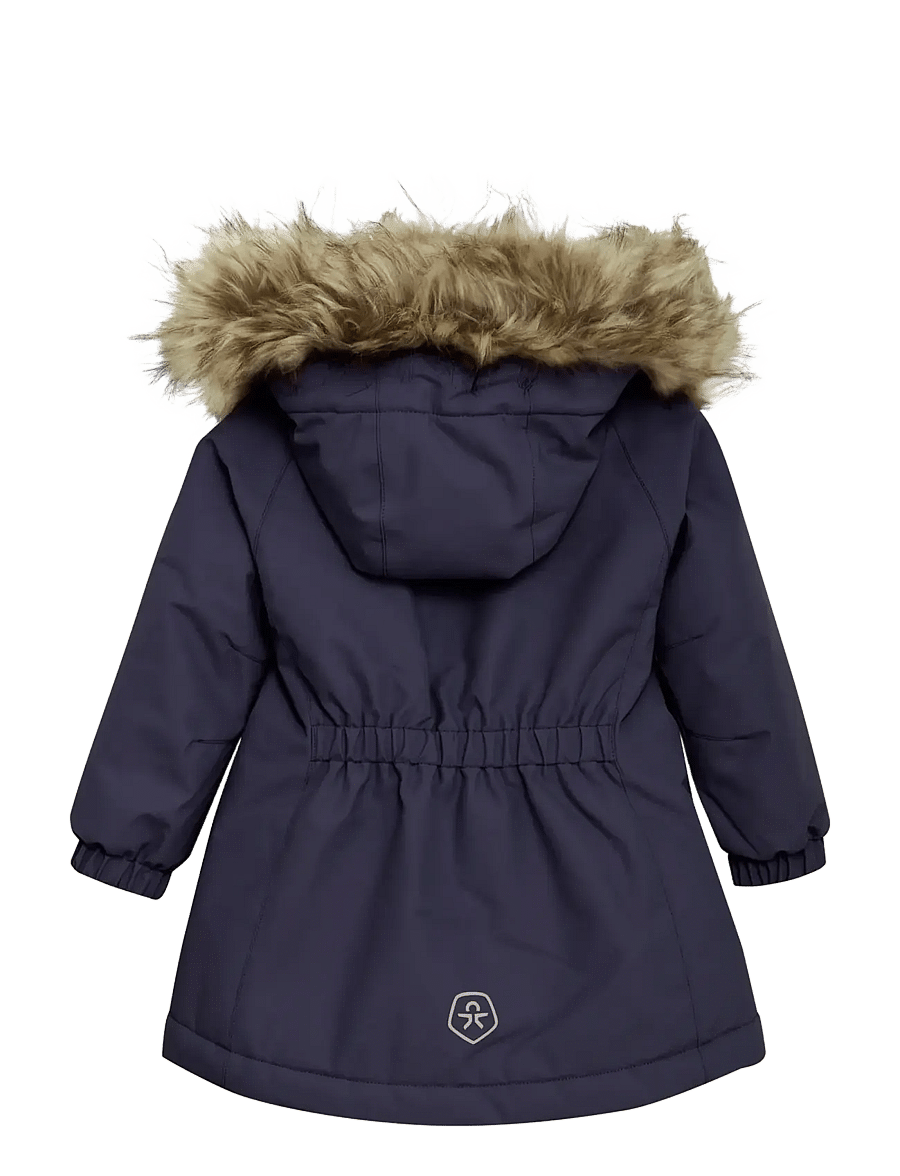Color Kids - Baby Parka W. Fake Fur - isolierte jacken - graystone - 1